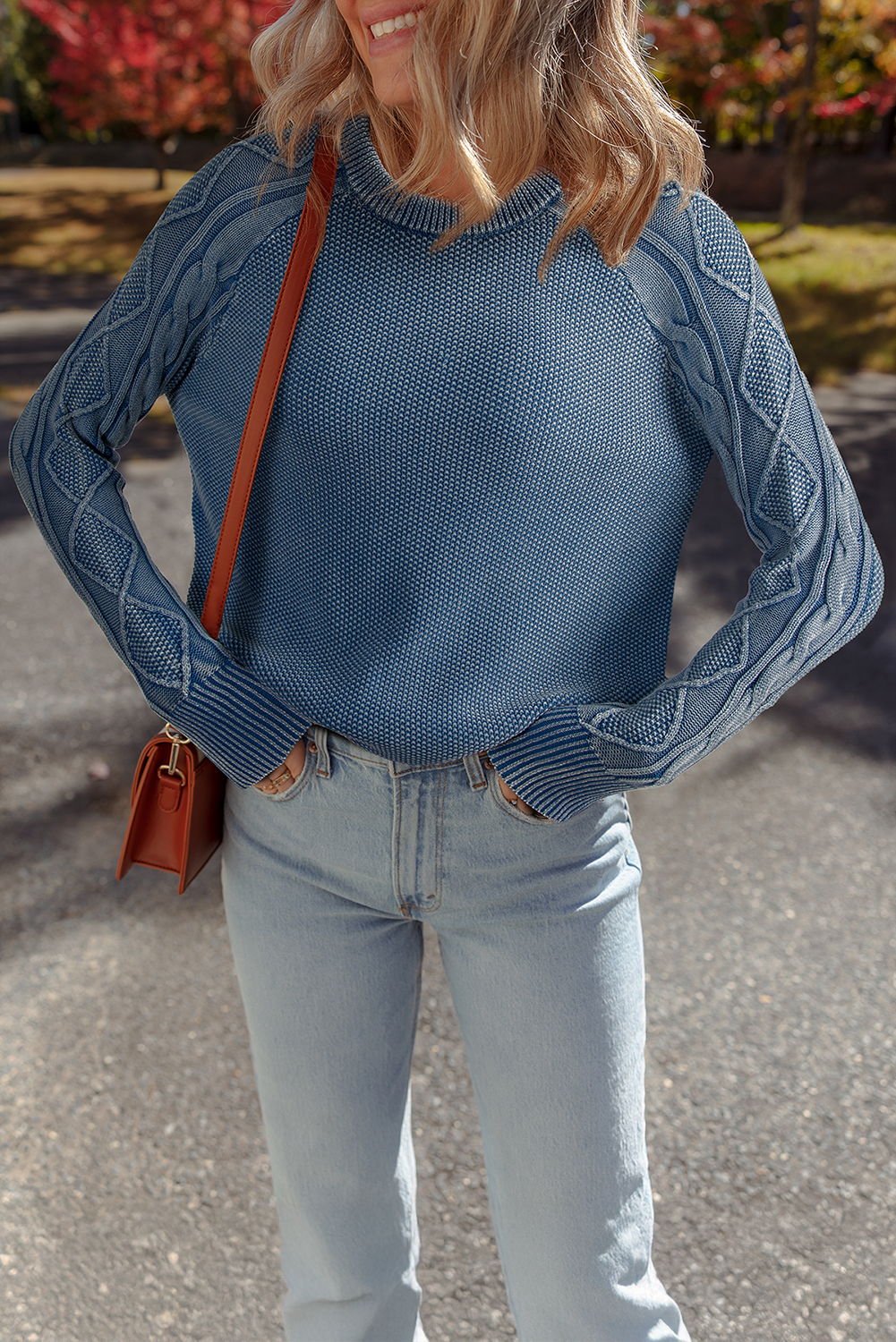 Cable Knit Long Sleeve Sweater
