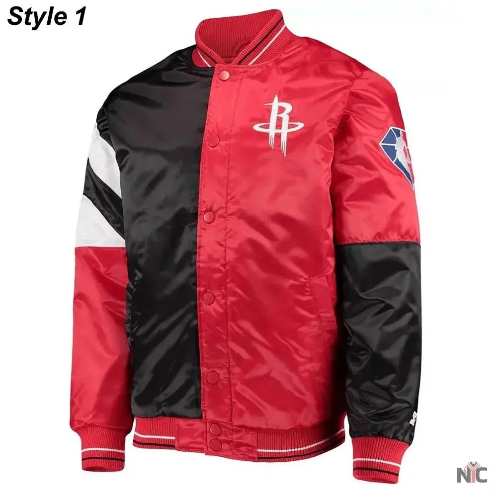75th Anniversary Houston Rockets Leader Satin Jacket.