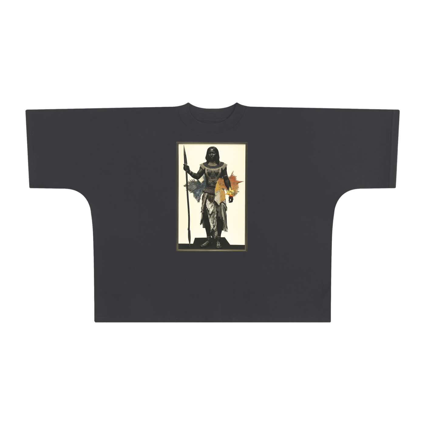 Amaru Khan Stars Oversize One-piece Pattern Cut Boxy Tee