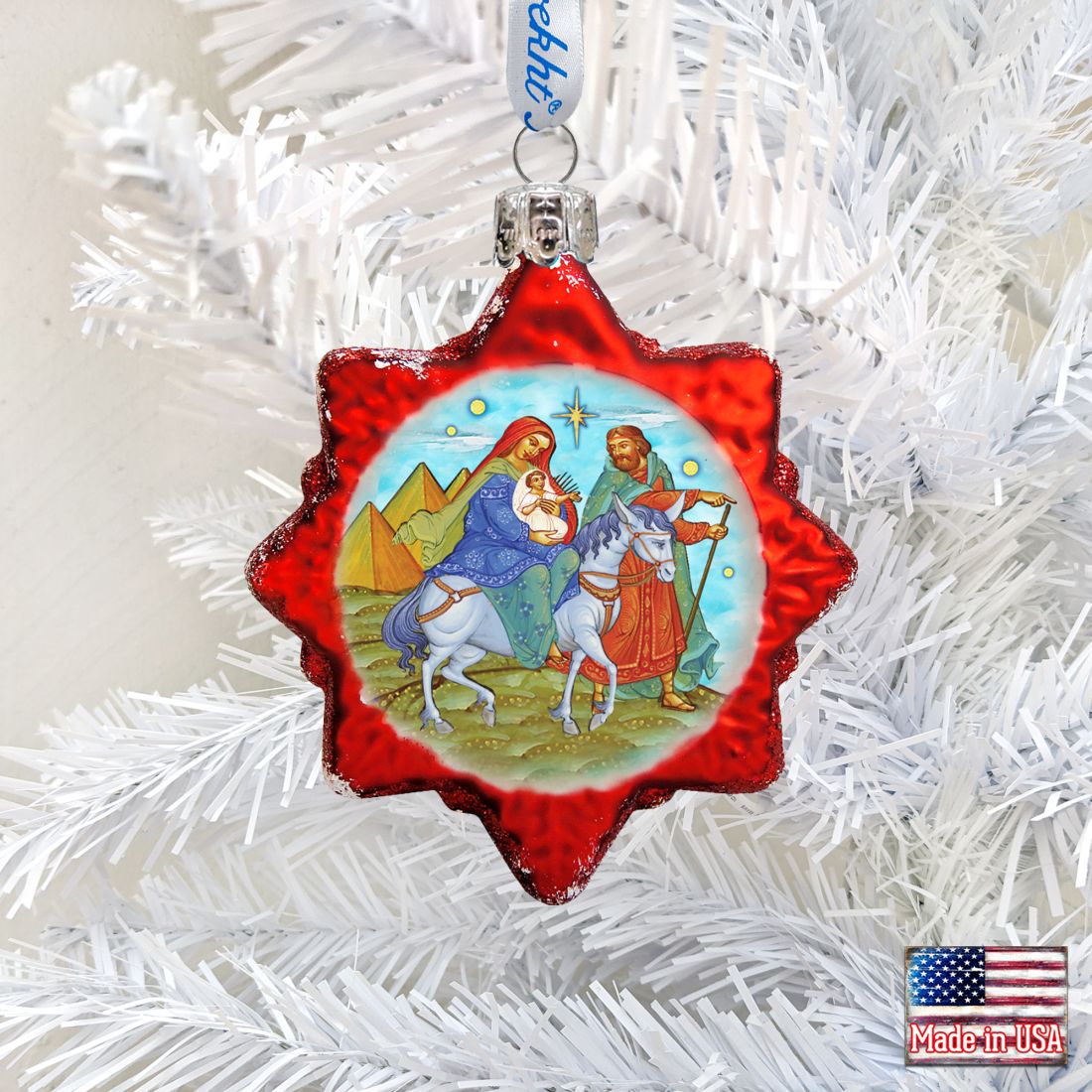 Nativity Mercury Glass Ornament by G. DeBrekht - Nativity Holiday Décor - 772021