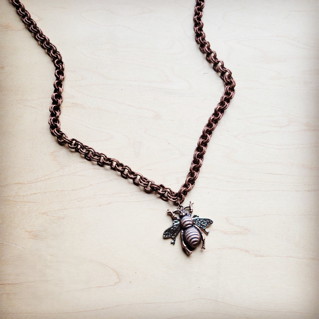 **Antique Layering Necklace w/ Bumble Bee Pendant 258tt