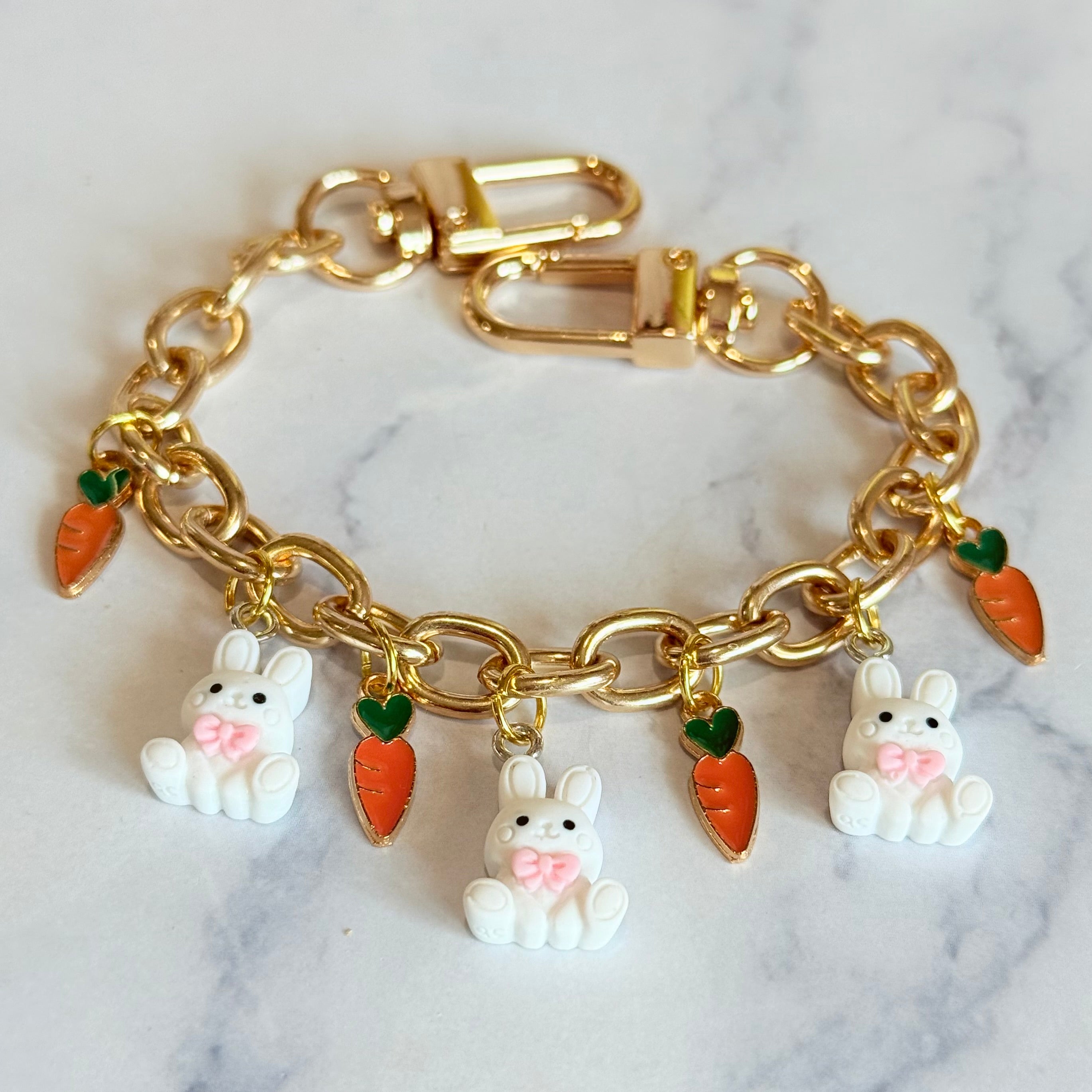 Spring Bunnies Deluxe Tumbler Charm Necklace