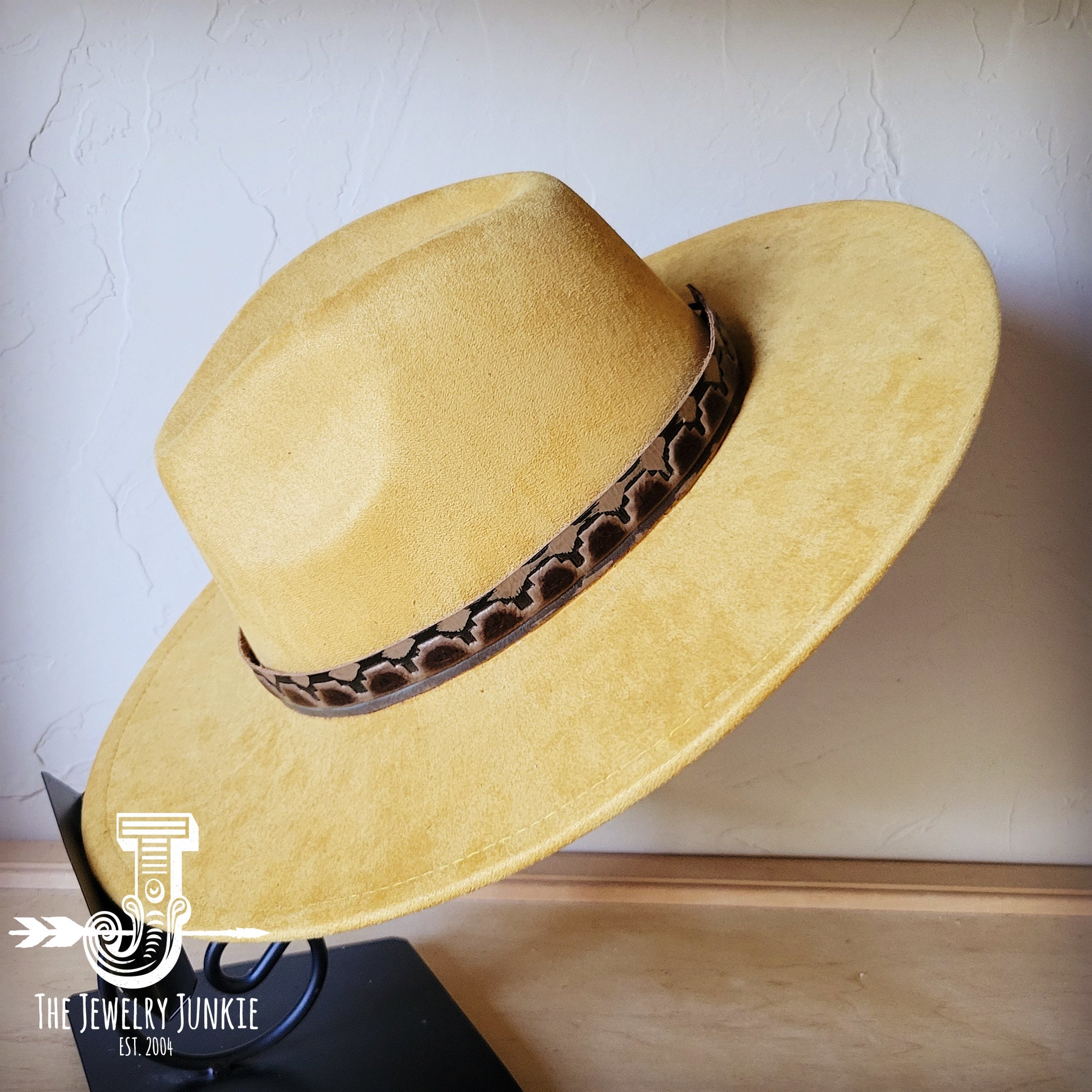 Red &amp;amp; Brown Navajo Embossed Leather Hat Band Only 950k