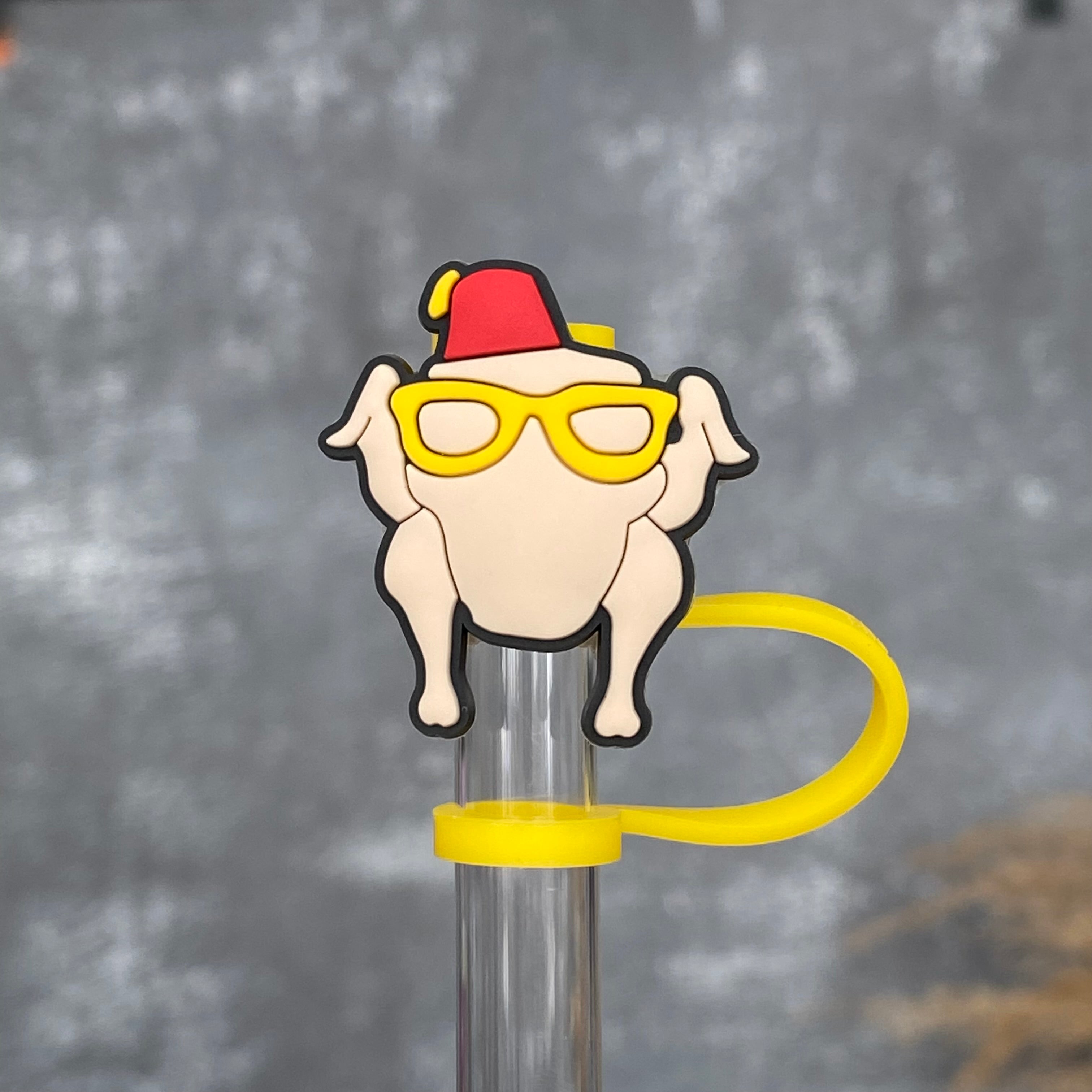 Friends Straw Topper- Brown Red Fall