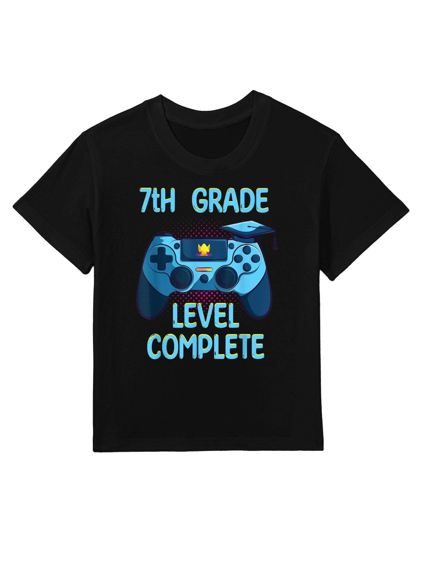 7th Grade Level Complete Last Day Of School Funny Graduation Kids T-Shirt