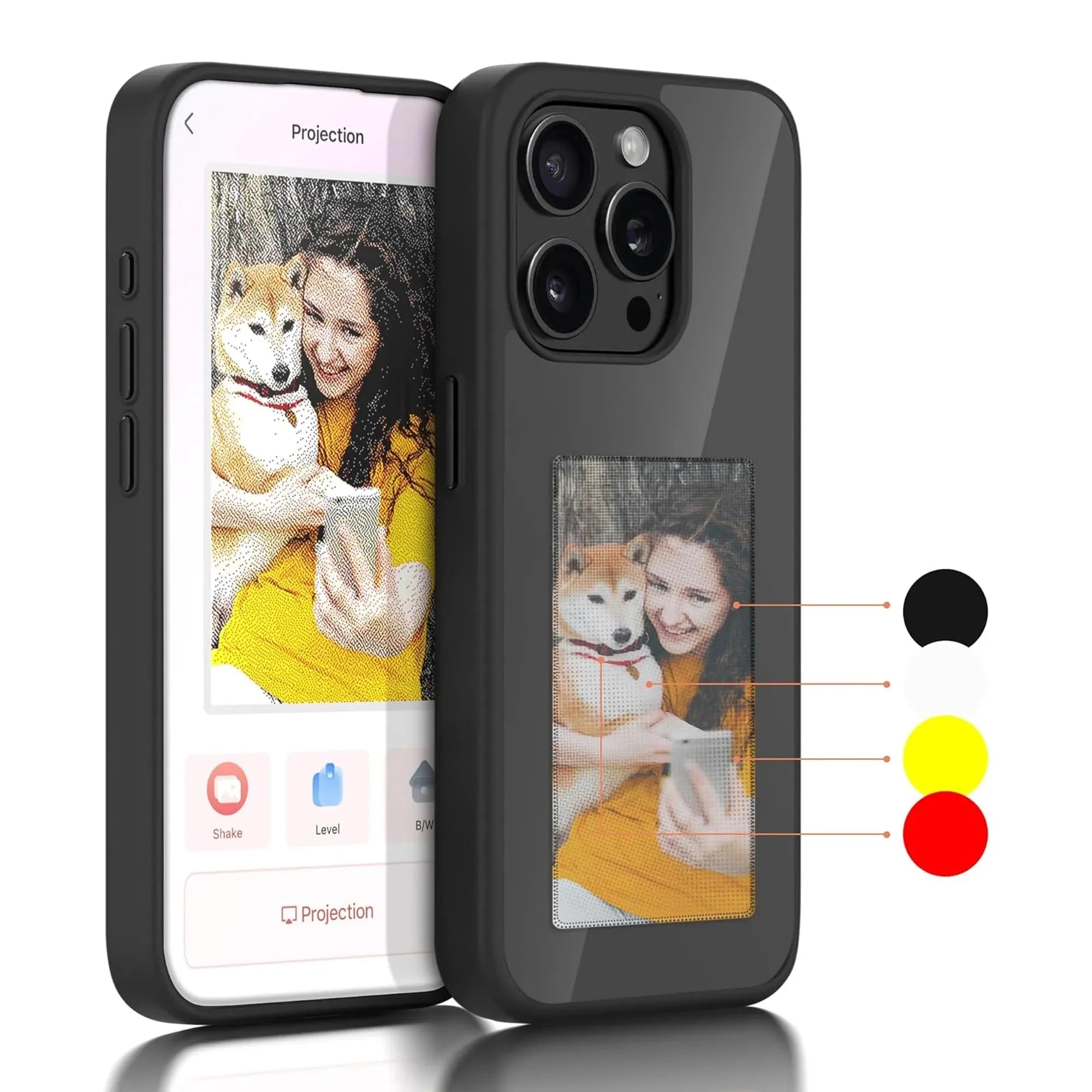 7DAY&amp;#39;S 2024 New Arrival DIY E Ink Smart Case for iPhone 13,14,15 Pro Max Case Smart INK