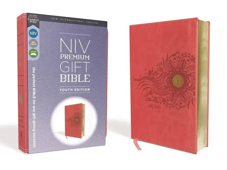 Niv, Premium Gift Bible, Youth Edition, Leathersoft, Coral, Red Letter Edition, Comfort Print: The Perfect Bible for Any Gift-Giving Occasion - Imitation Leather