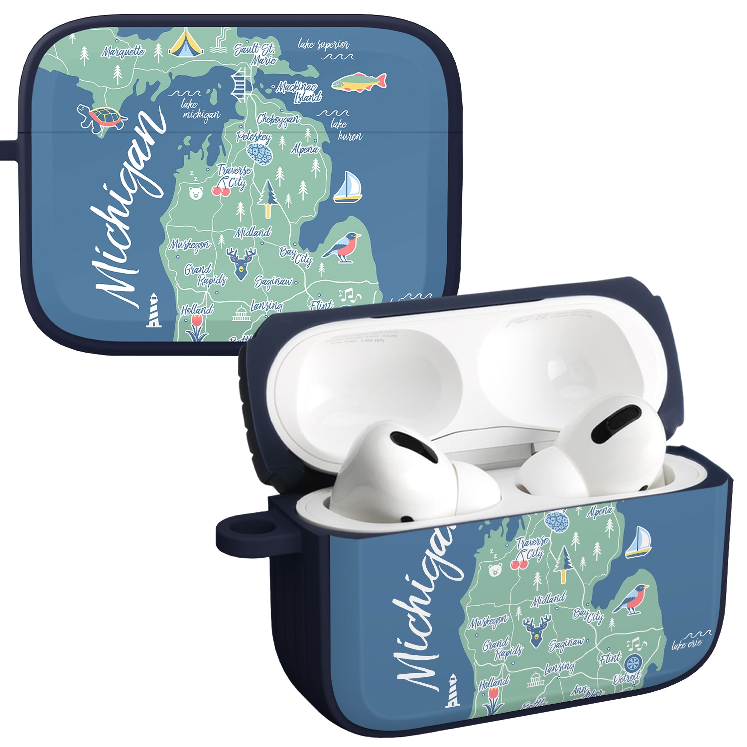 Michigan HDX Apple AirPods Pro 1 &amp;amp; 2 Case Cover
