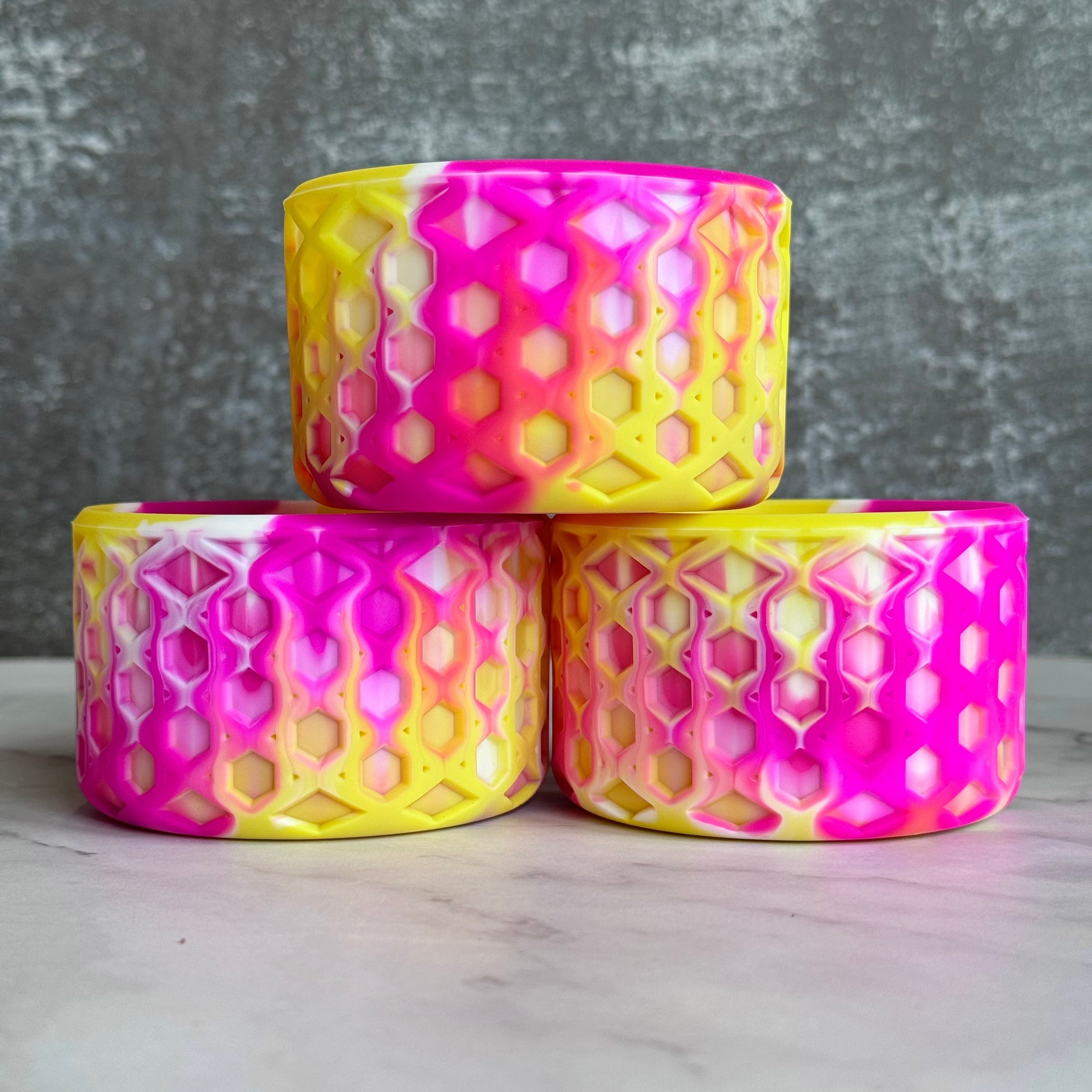 PURPLE &amp;amp; YELLOW WAFFLE  Summer Sunset Tumbler Boot