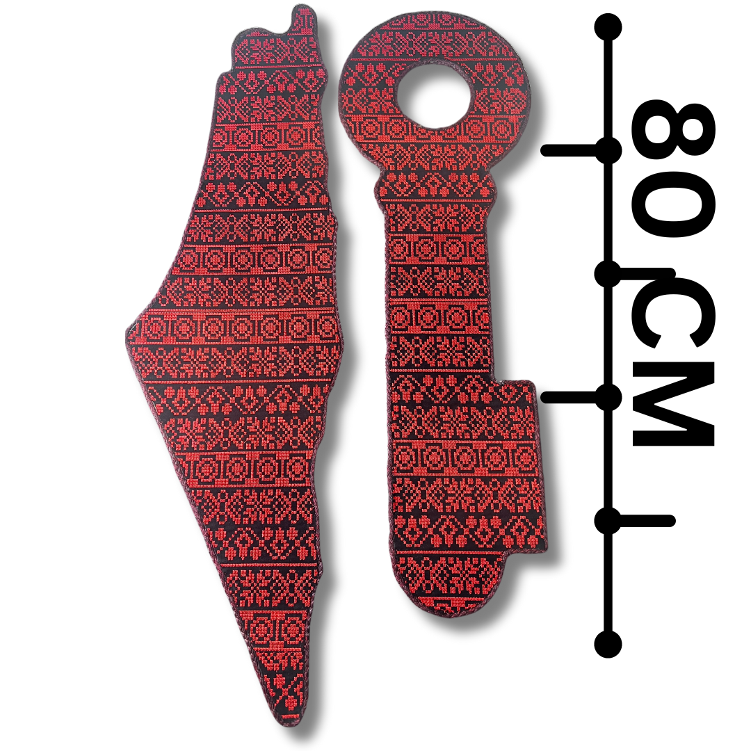 Palestine Map and Key Set - Tatreez Design