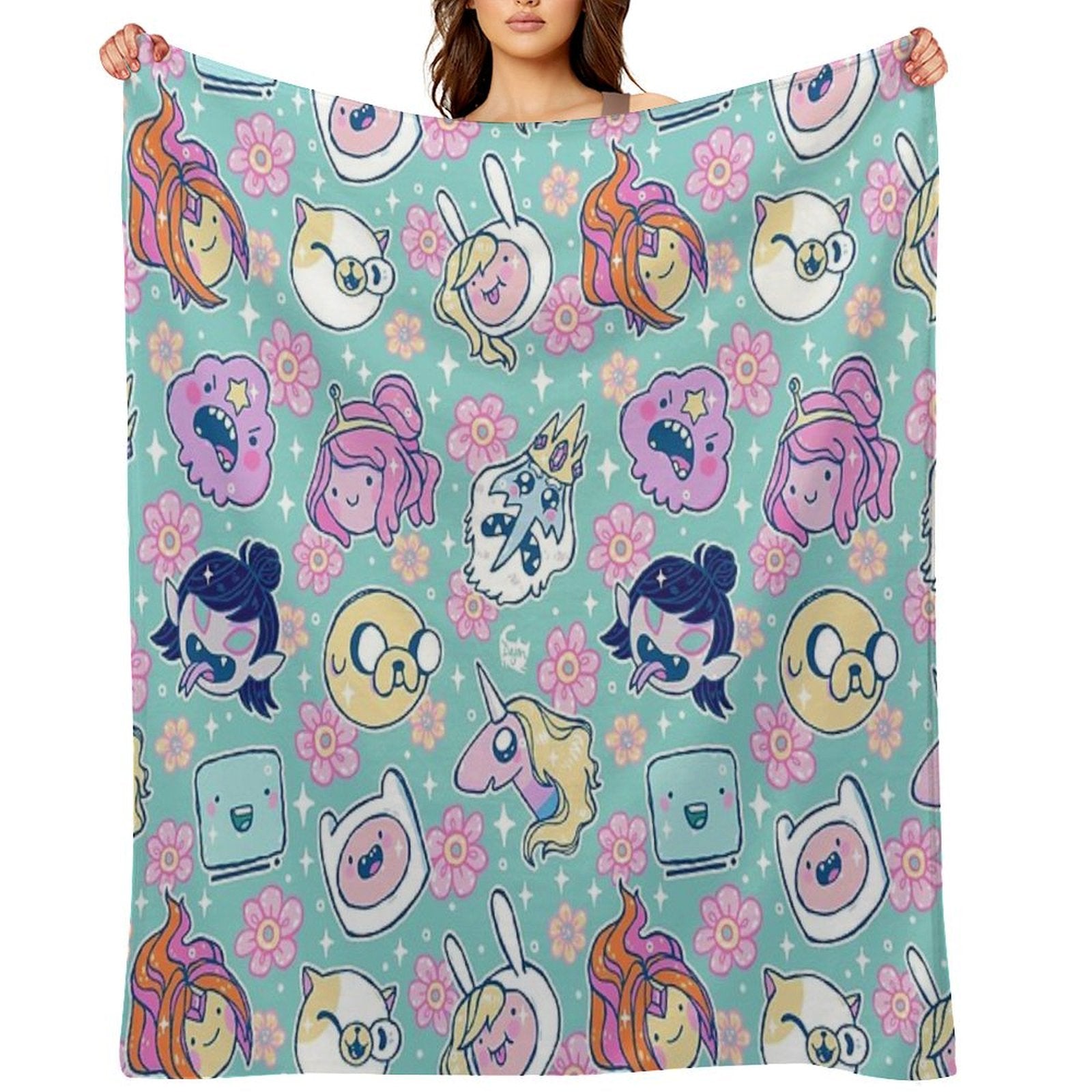 Adventure Time Friends 1 - REMASTERED - Throw Blanket