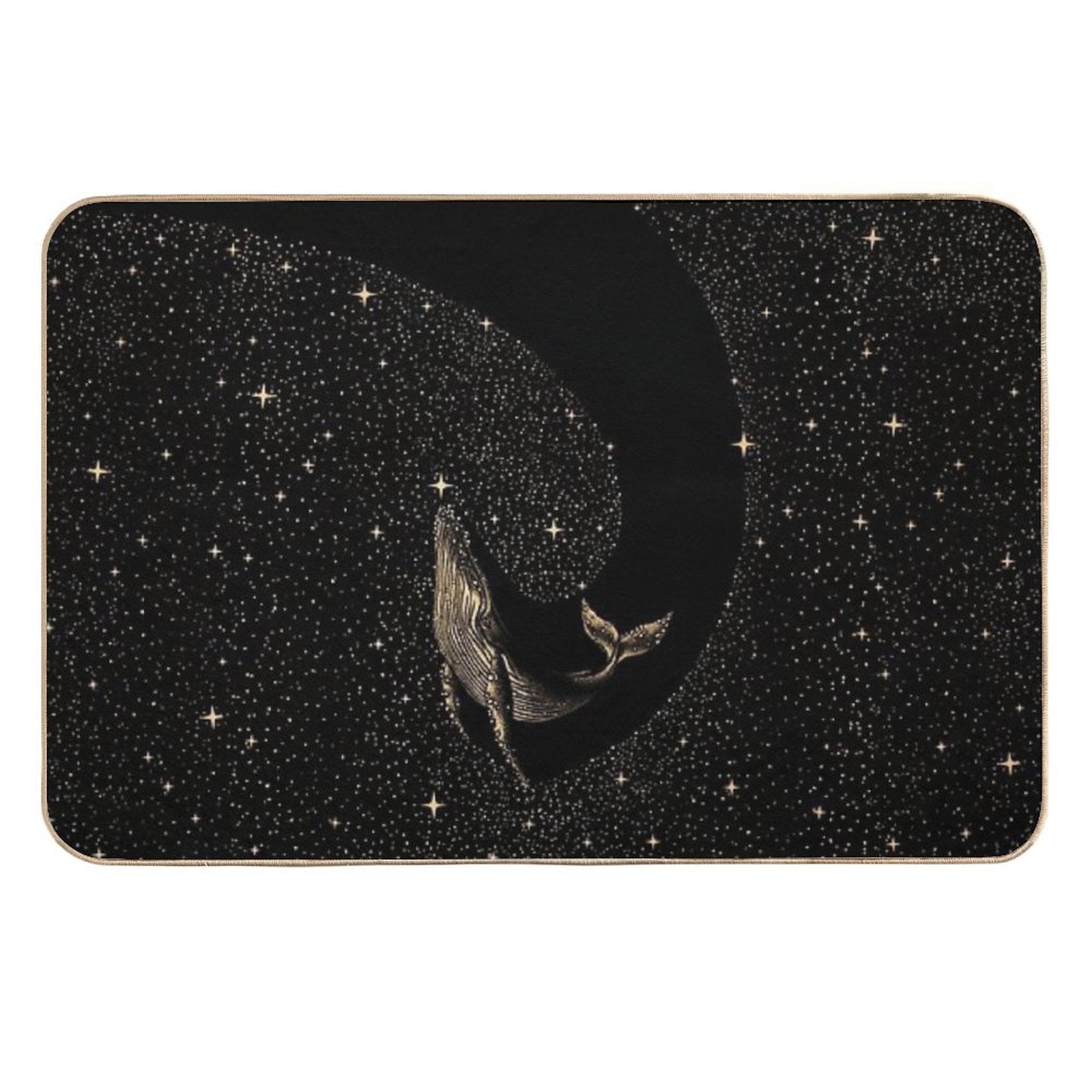 Starry Whale - Dark GOLD Version  Odorless Bath Mat