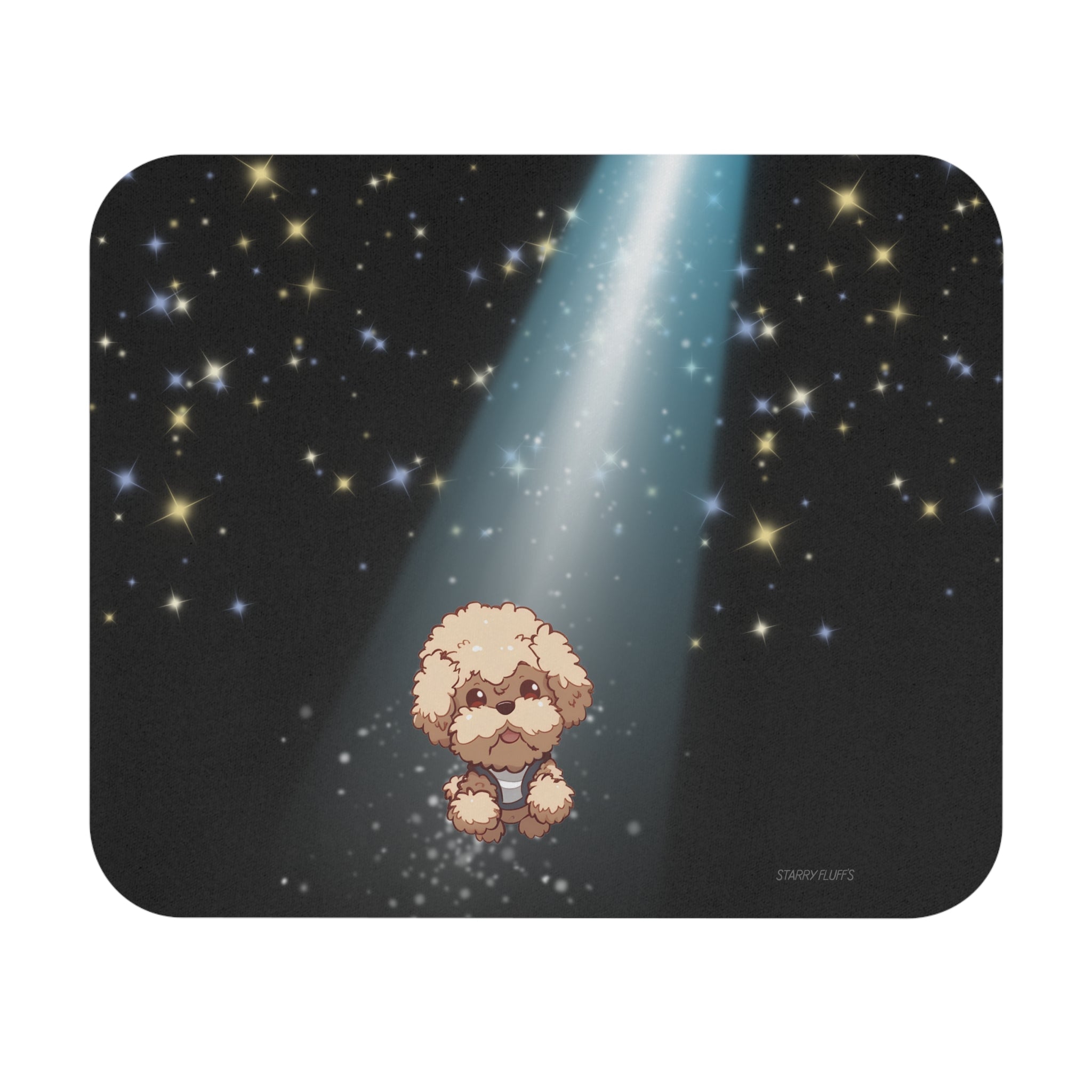 Starry Fluff&amp;#39;s - Pookie the Poodle Beaming Mouse Pad