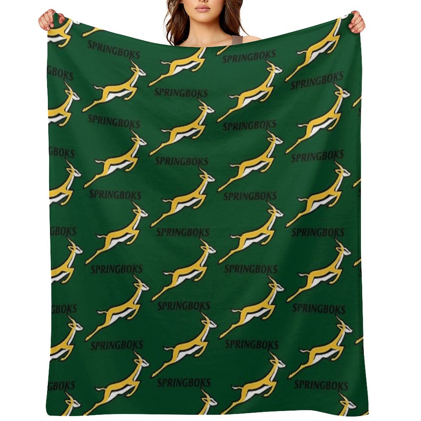 Springboks - The South Africa National Rugby Union Team Throw Blanket