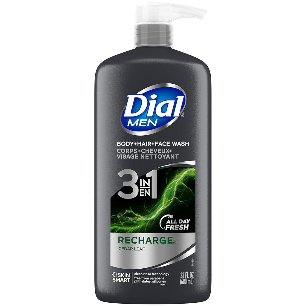 DIAL Recharge 3 In 1 Body + Hair + Face Wash