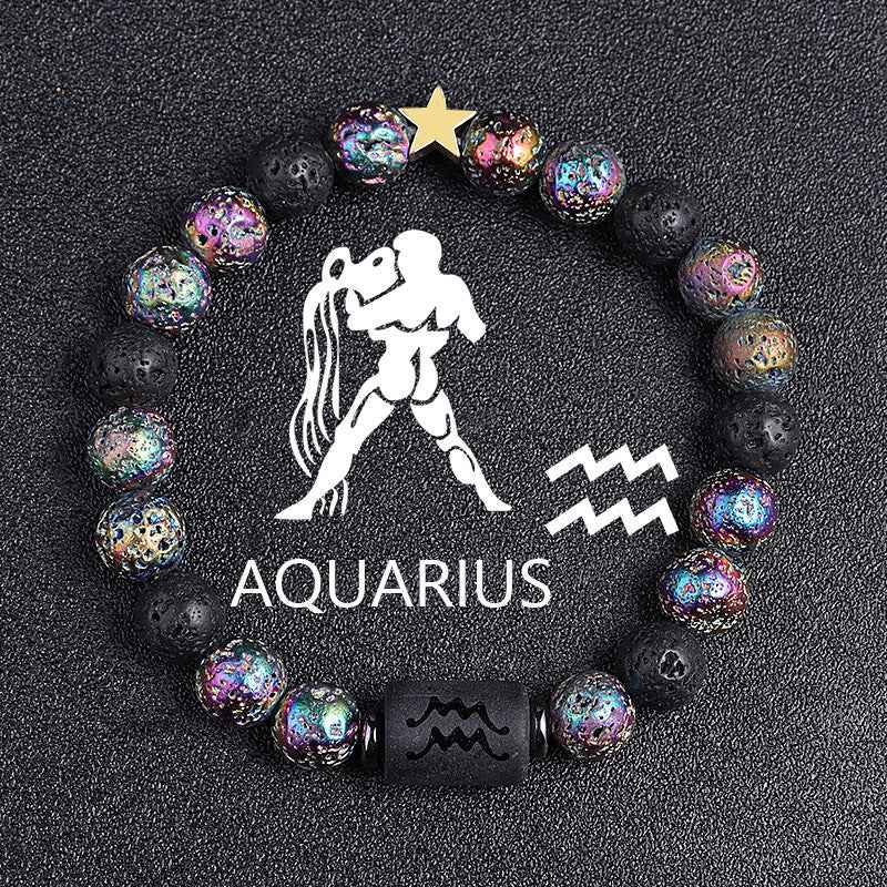 European and American Zodiac Twelve Constellation Bracelet - Beaded Design