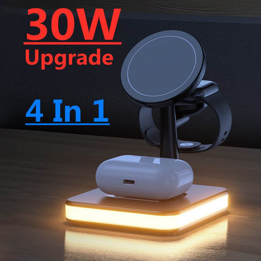 4 In 1 Magnetic Wireless Charger Stand For IPhone 14/13/12 Pro Max Apple Apple 8 7 6 Airpods Fast Charging Dock Station