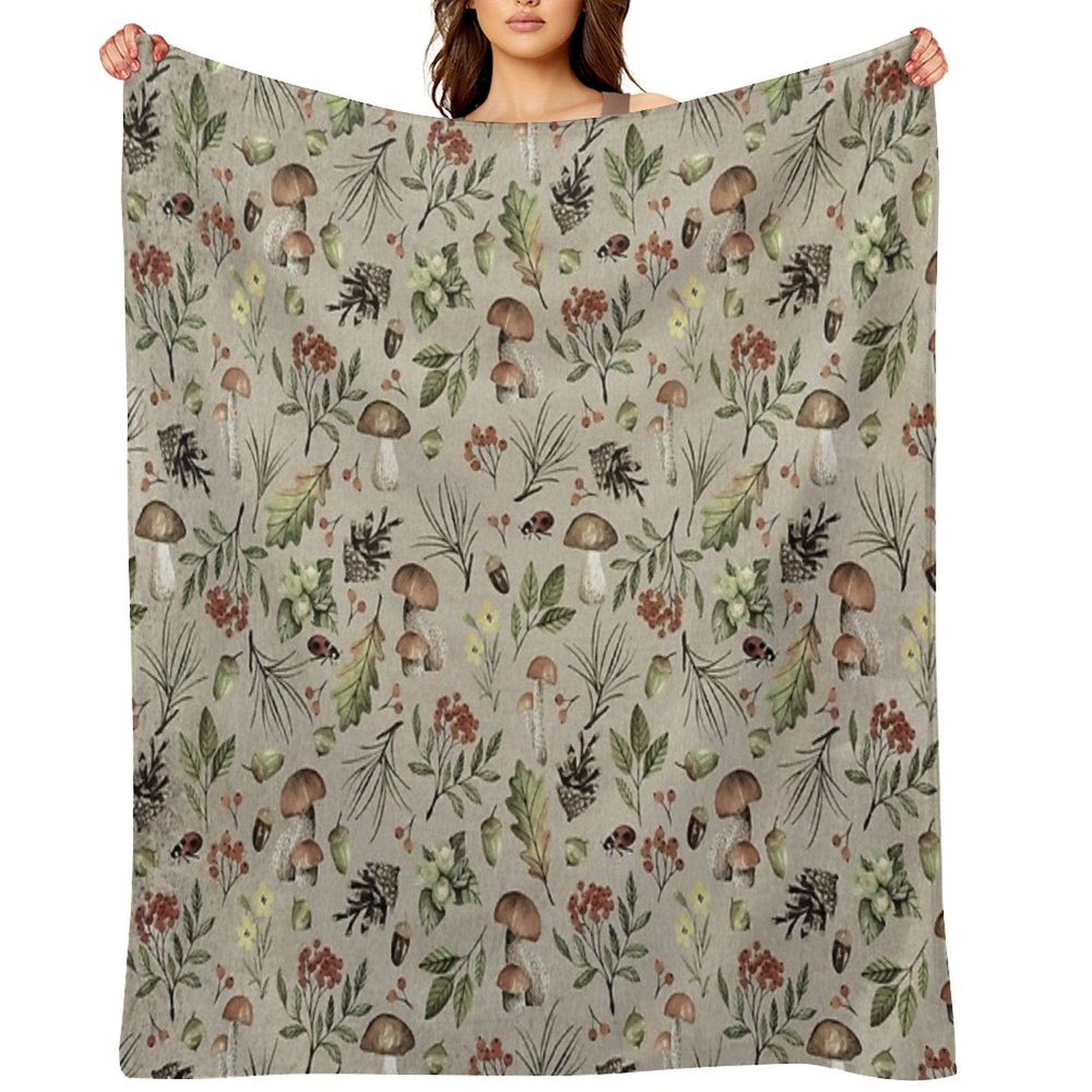 Sweet Autumn Pattern Throw Blanket