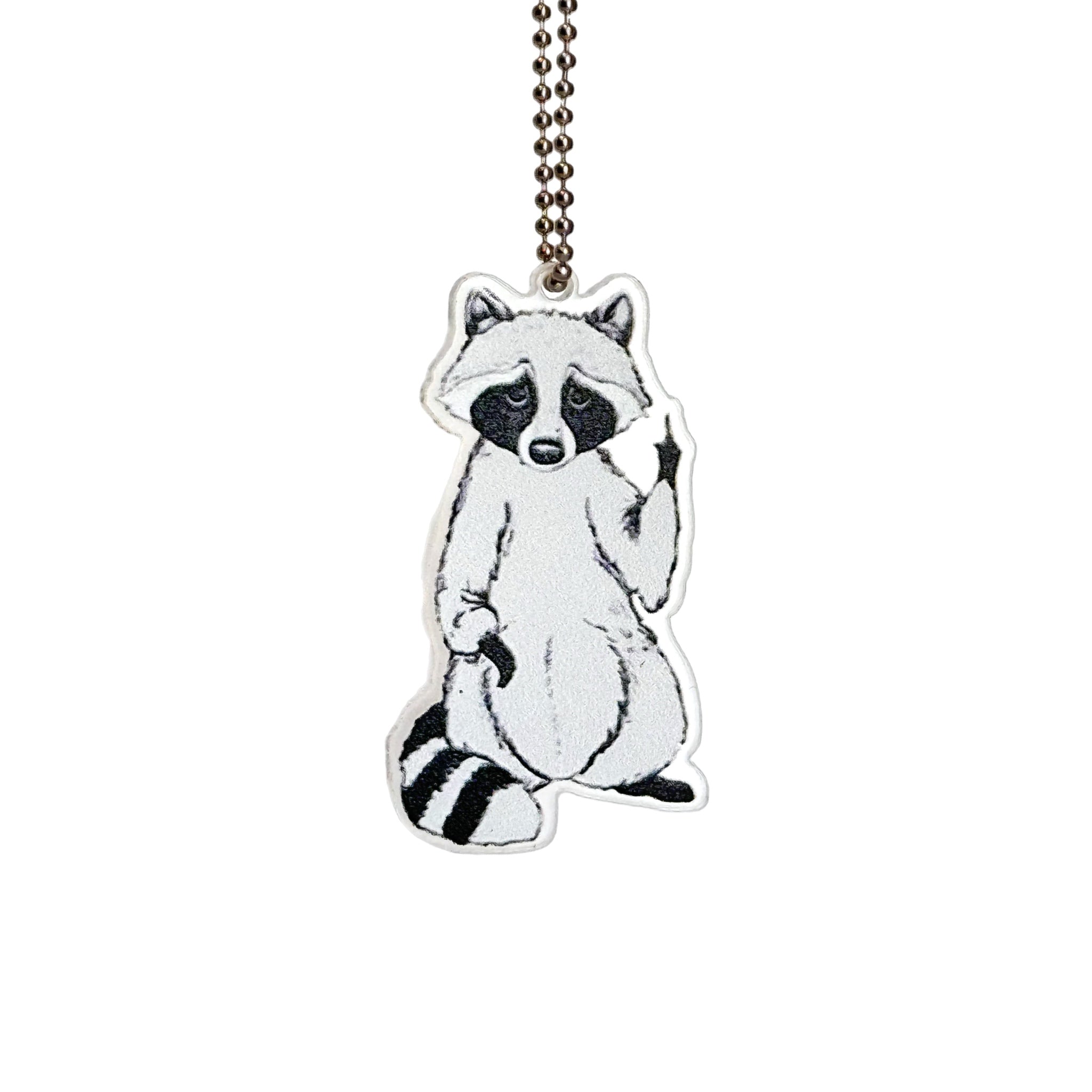 Pissy Raccoon Charm - Tumbler Handle Charm