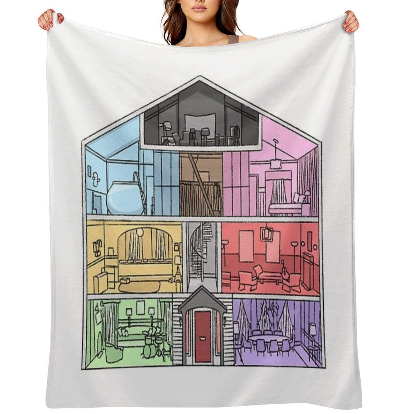 Lover House Throw Blanket