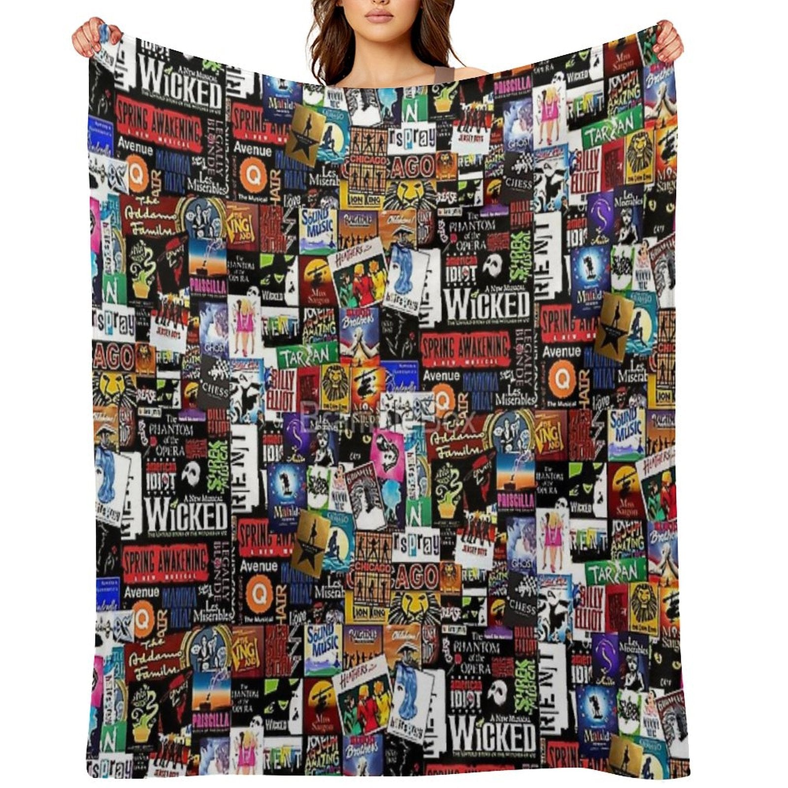 Collage II Musical Throw Blanket