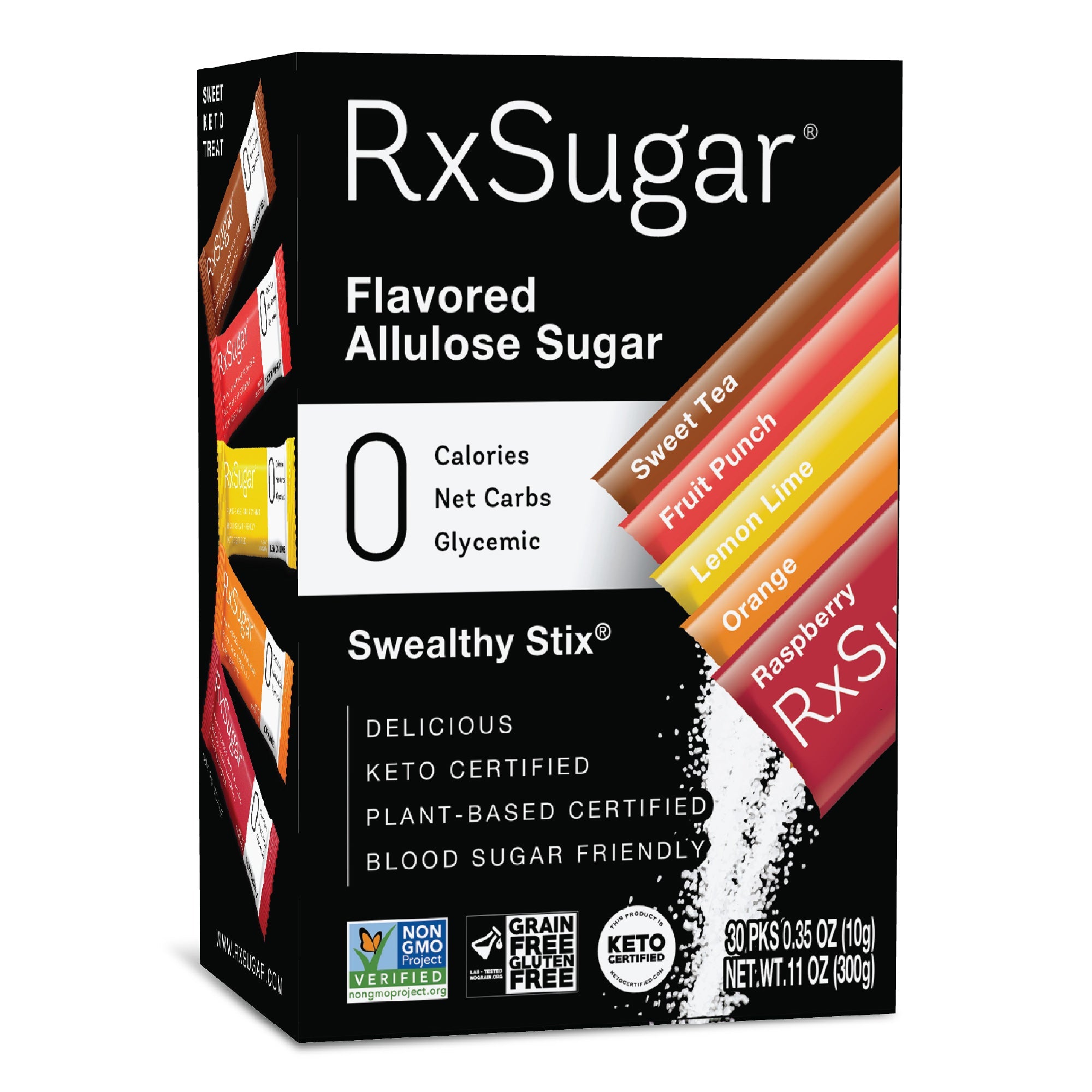 RxSugar Flavored Allulose Sugar Swealthy Stix