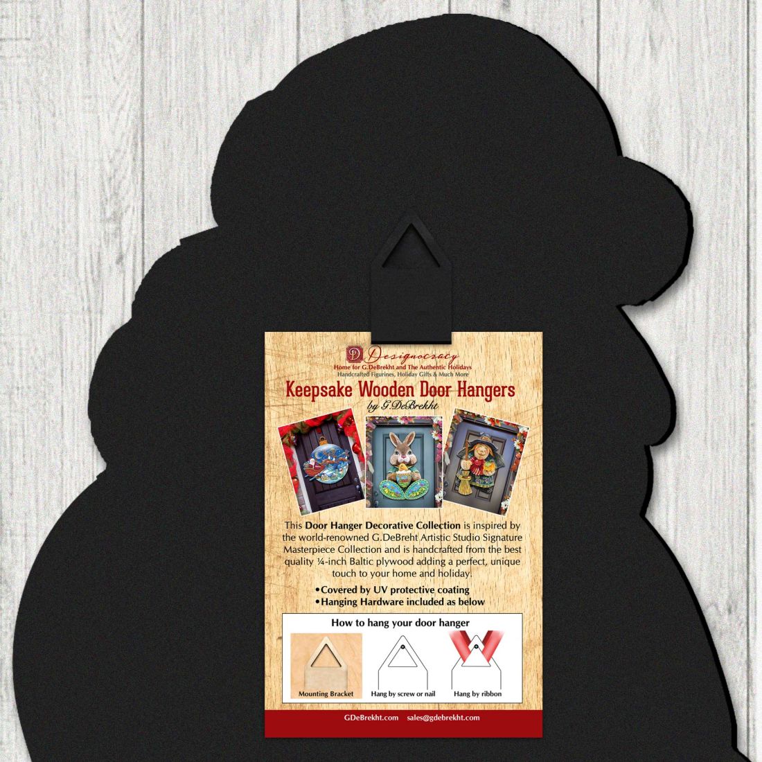 Spooky Halloween Cat Door Decor by Laura Seeley - Thanksgiving Halloween Decor - 8512054H