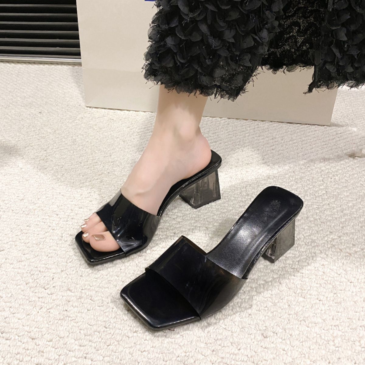 Strut &amp;amp; Shine Open Toe Block Heel Sandals