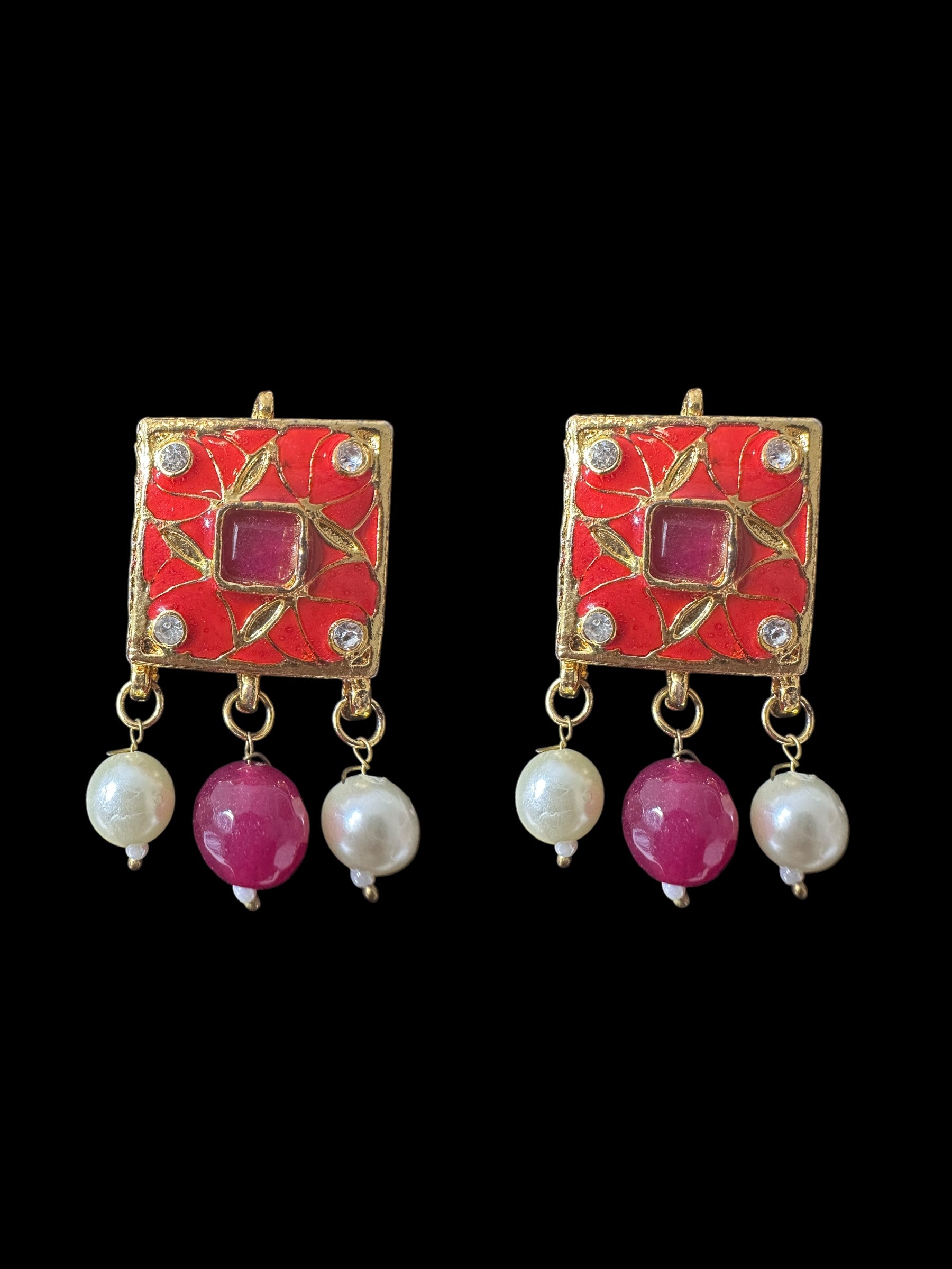 Kundan meena studs ( READY TO SHIP )