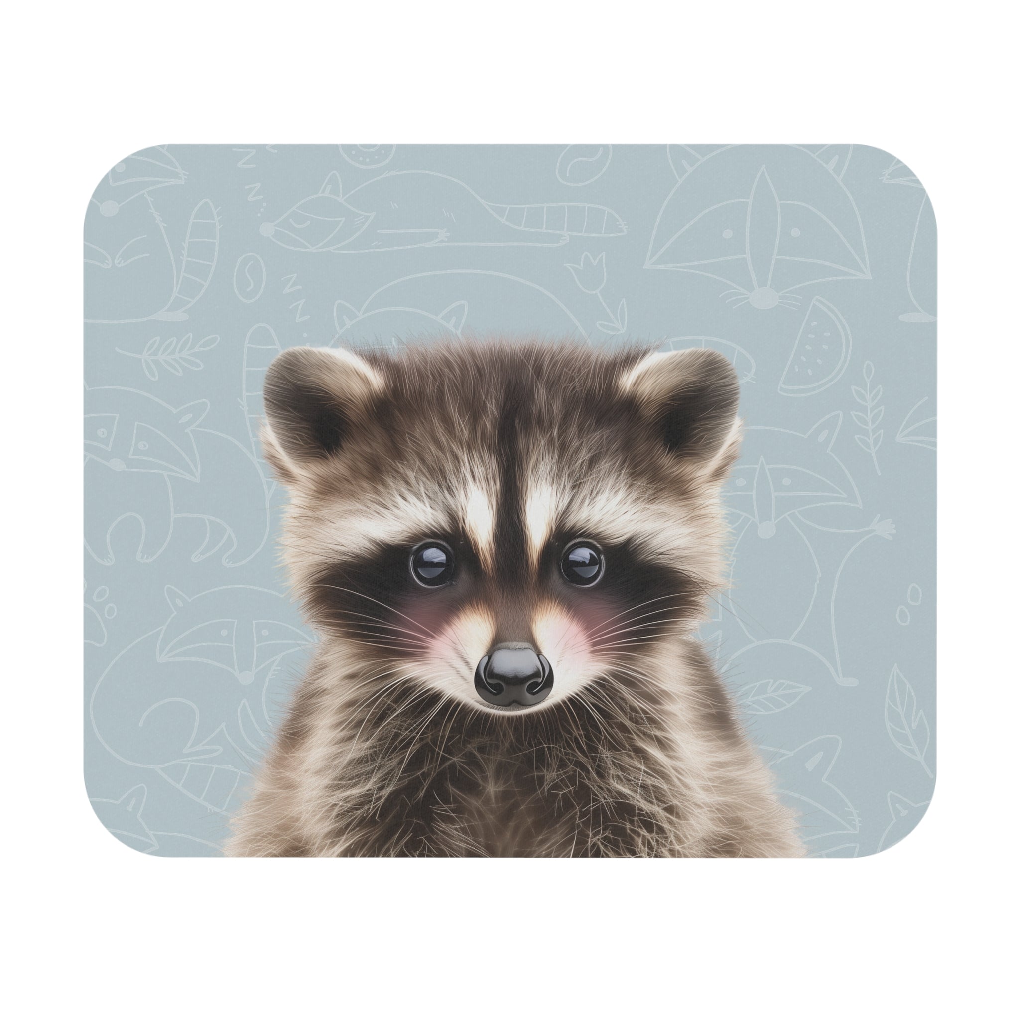 Blushing Raccoon Mouse Pad