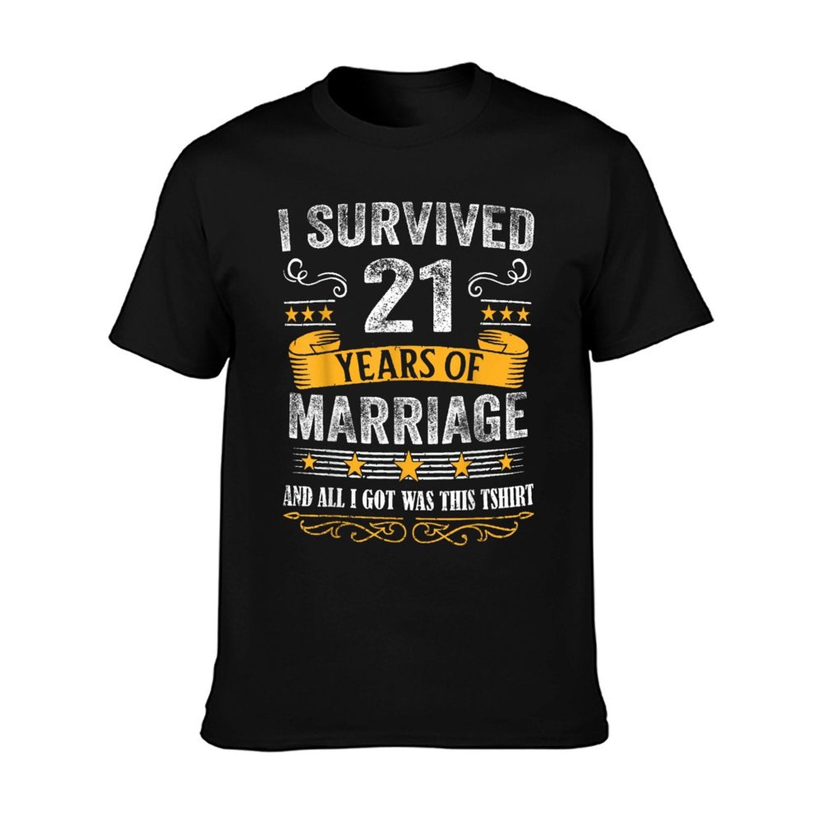 21st Wedding Anniversary Shirt Couples Husband Wife 21 Years T-Shirt