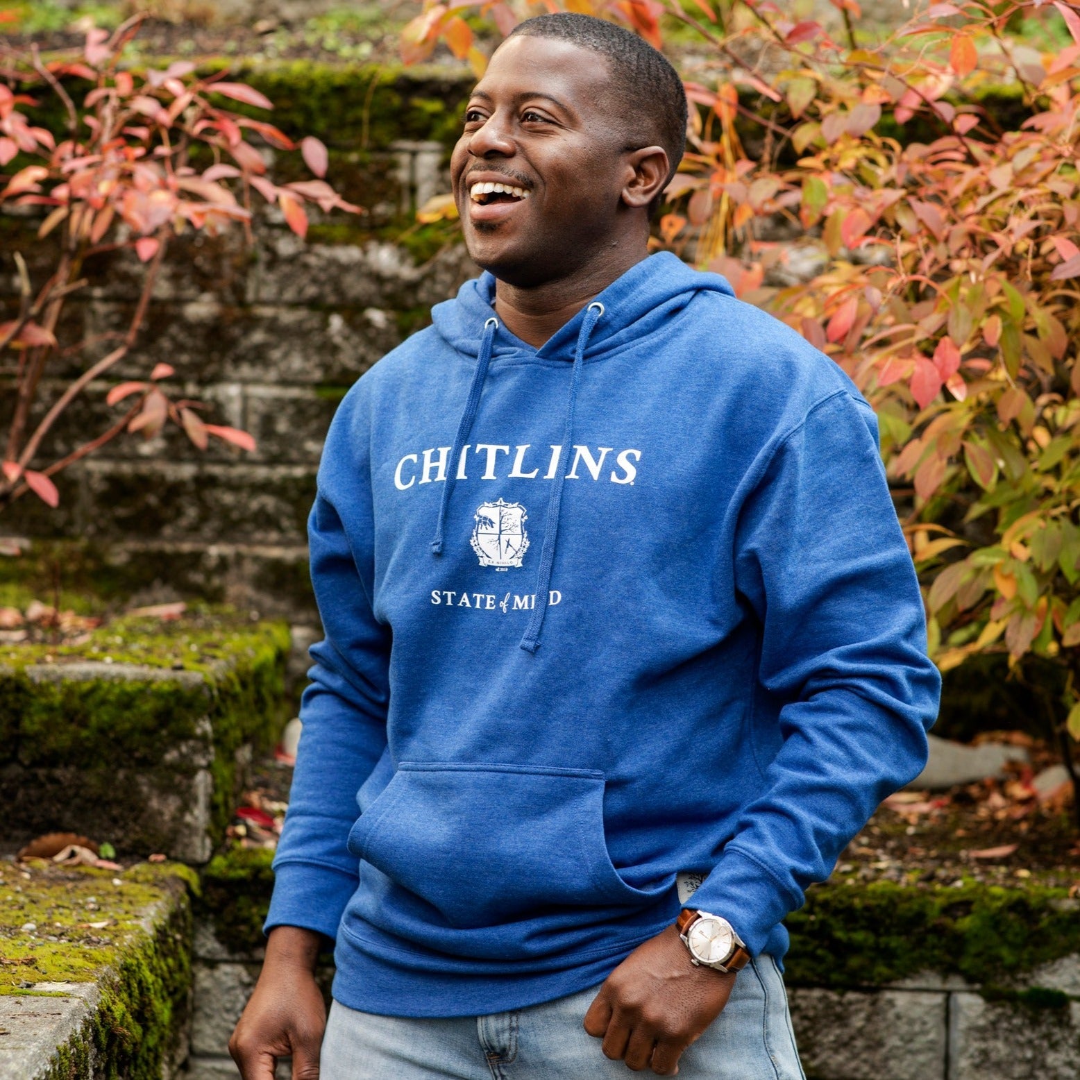 Chitlins State of Mind Hoodie in Blue