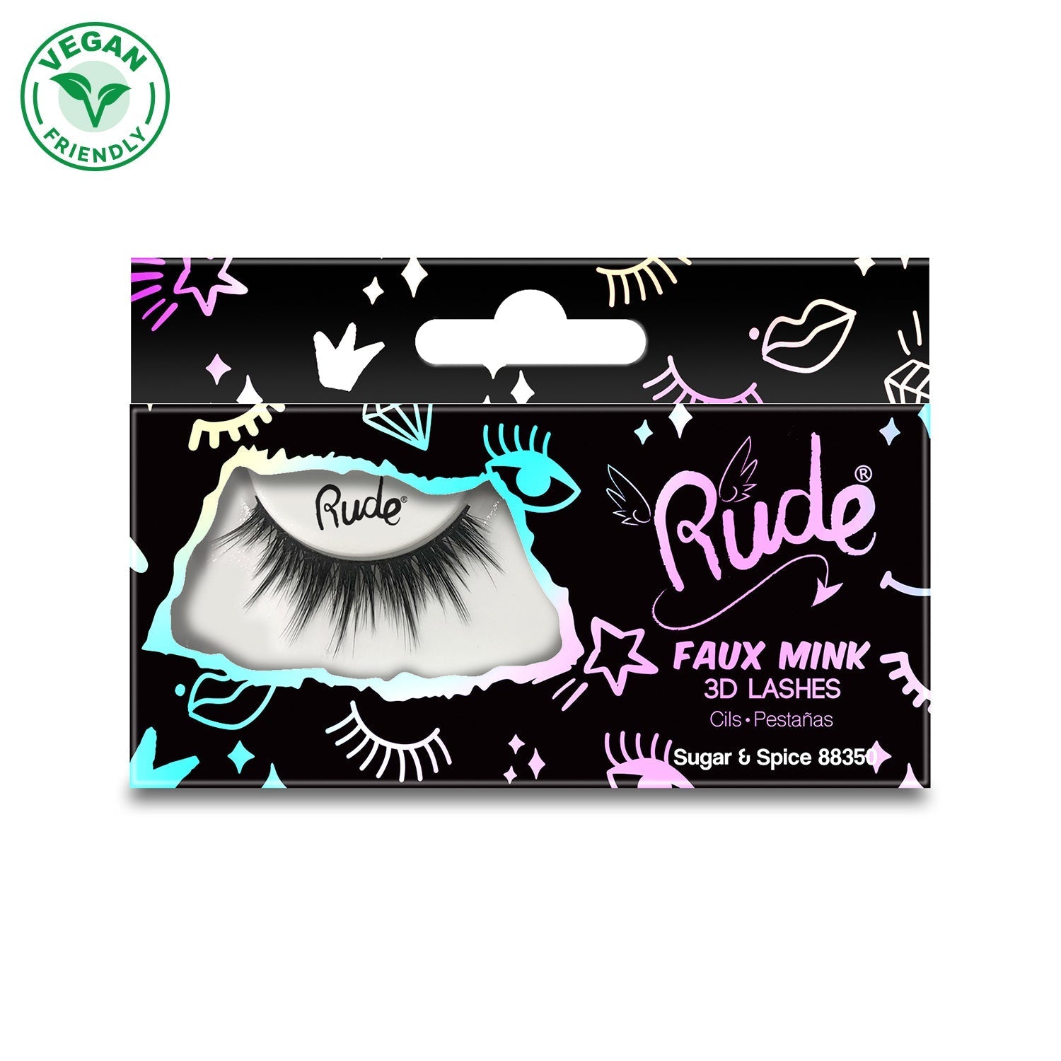 RUDE Essential Faux Mink 3D Lashes - Sugar &amp;amp; Spice