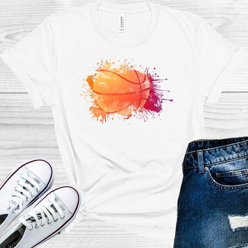 Watercolor Basketball Graphic Tee