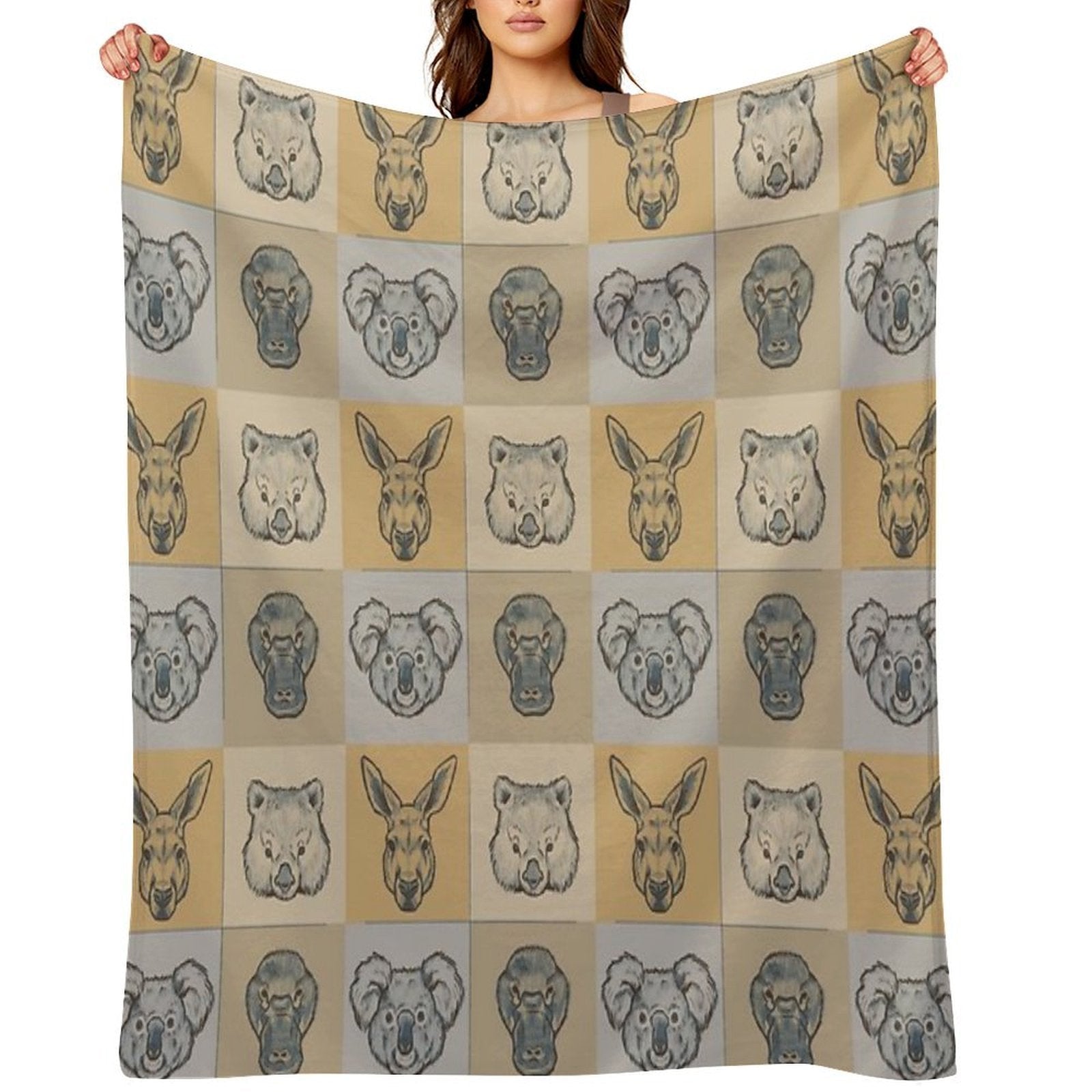 Australian Animals Throw Blanket