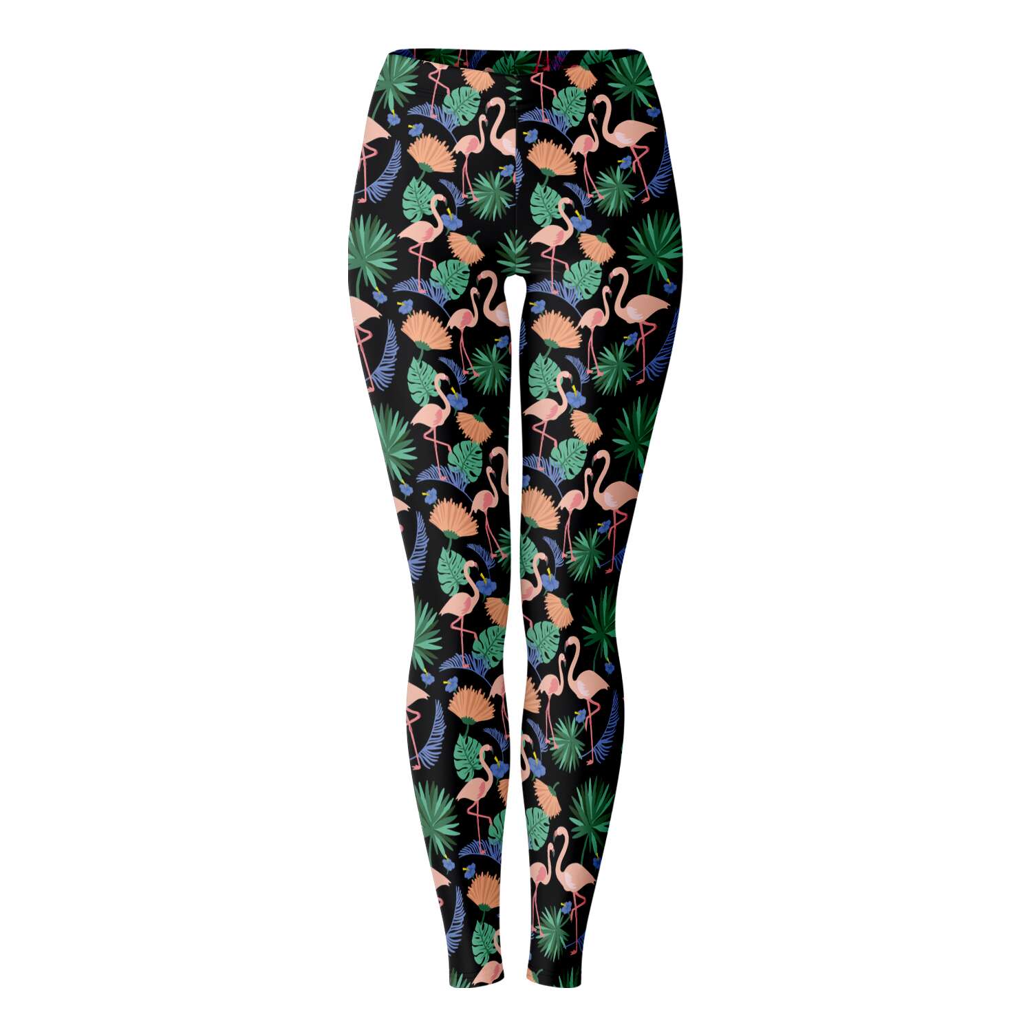 Flamingo Exotic Floral Leggings