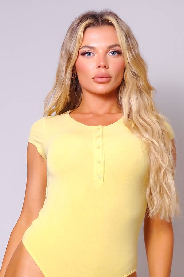 Button Me Up Babe Bodysuit – Lemon Love