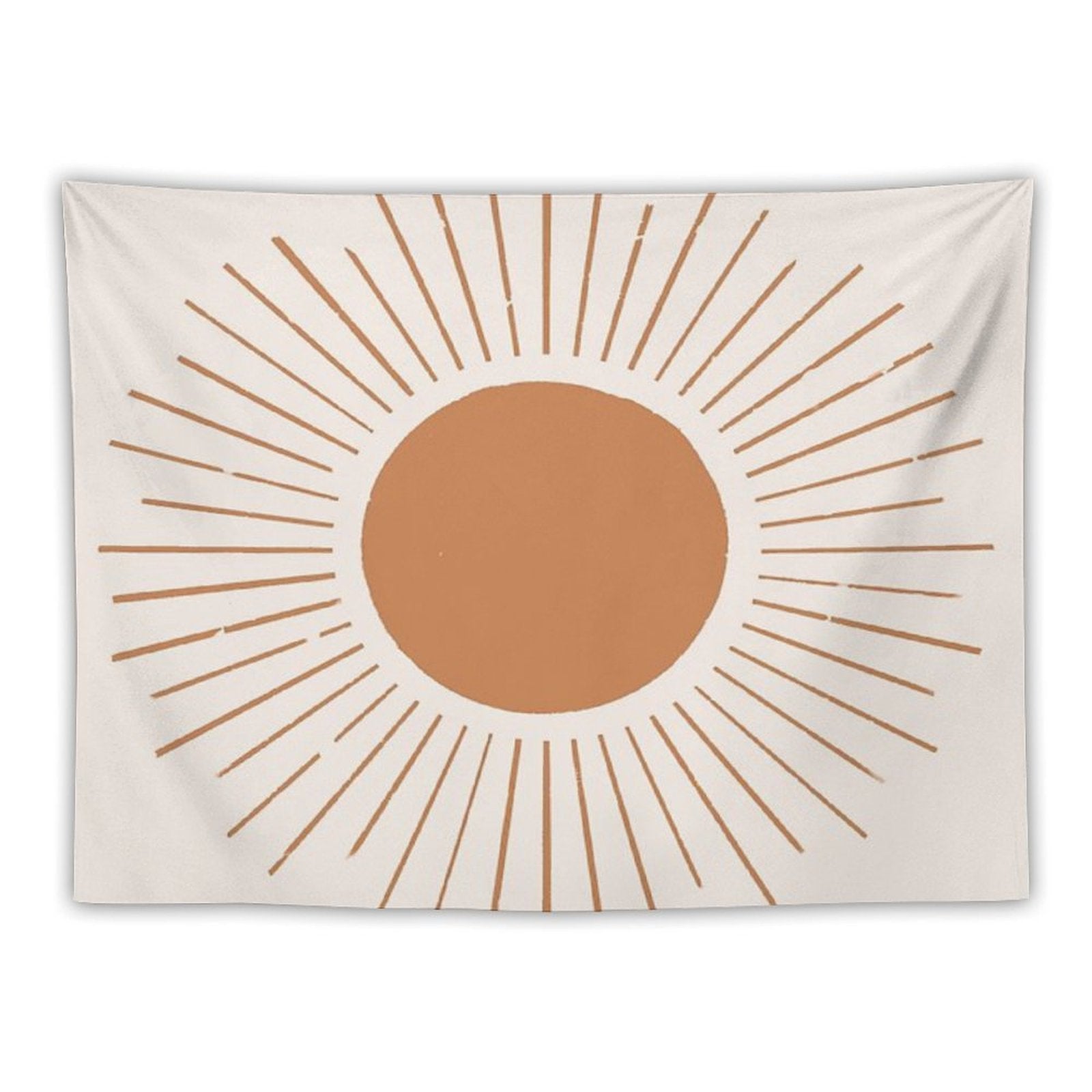 Terracotta Boho Sun Rays Tapestry
