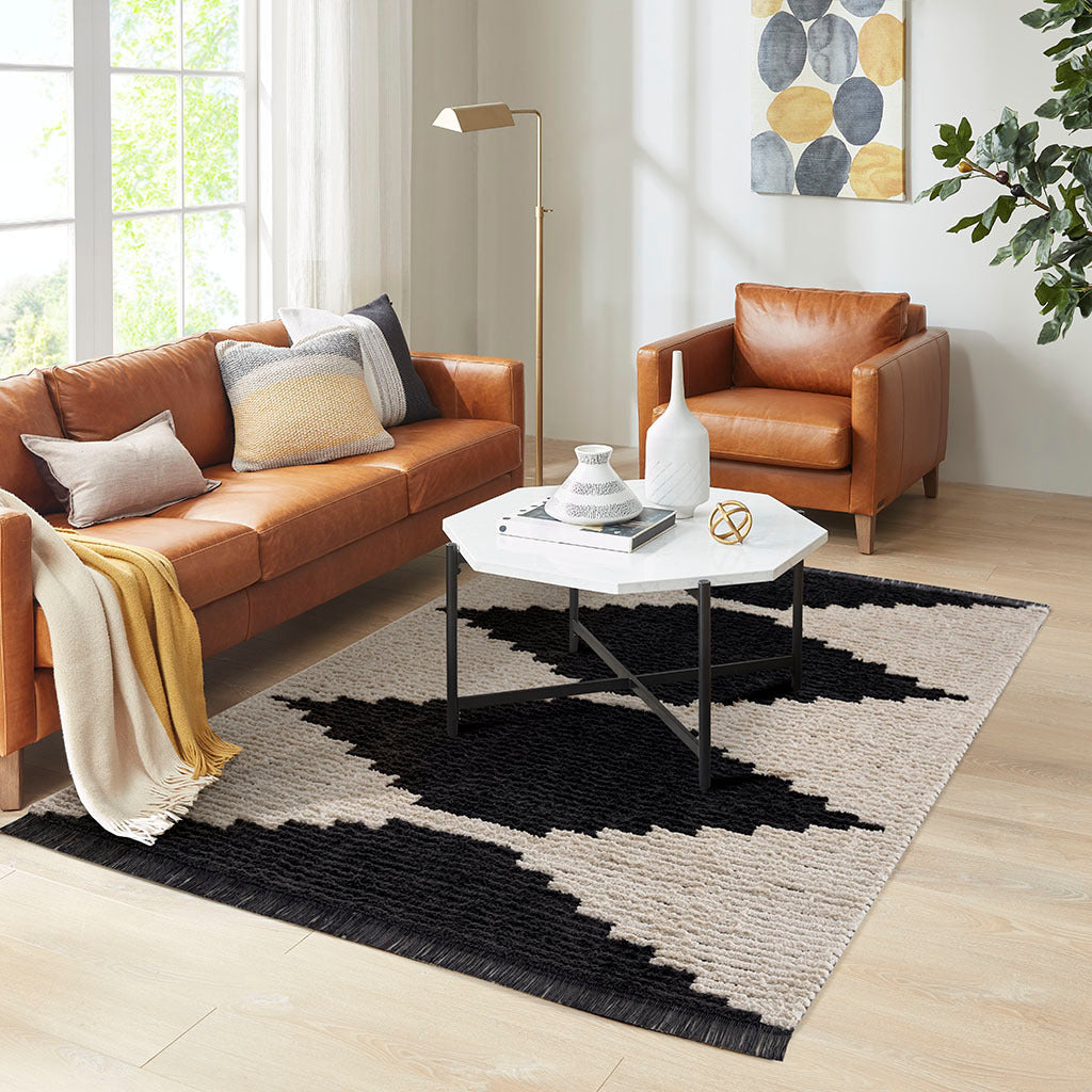 Black &amp;amp; Ivory Modern Area Rug