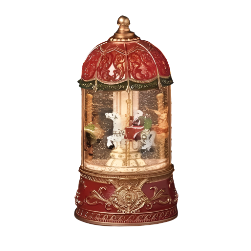 9&amp;quot; Musical LED Santa Carousel Swirl