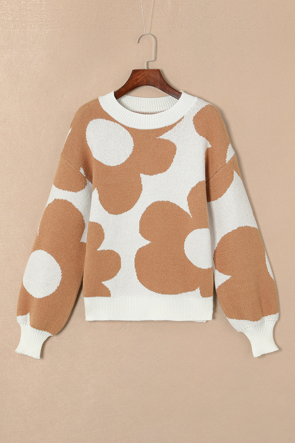 Abigail Pattern Drop Shoulder Sweater