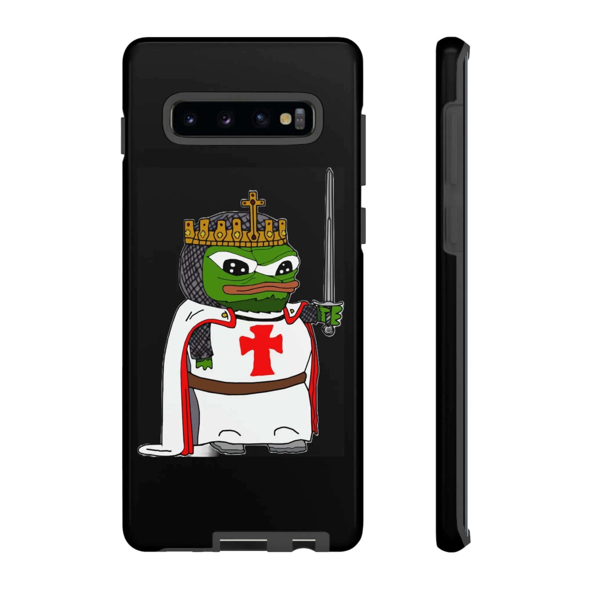 Crusader Pepe Cell Phone Case - Deus Vult Knight Phone Cover - 4LibertyShop.com