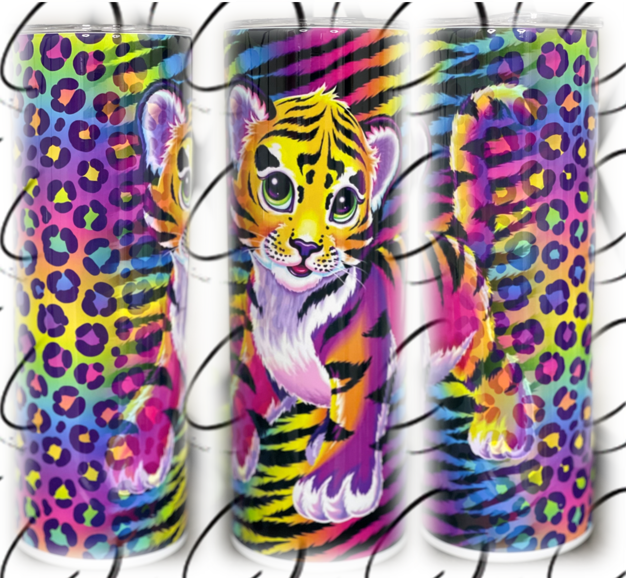 90&amp;#39;s Art Tiger 20oz Skinny Tumbler
