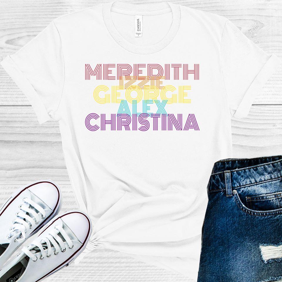 MEREDITH IZZIE GEORGE ALEX CHRISTINA GRAPHIC TEE