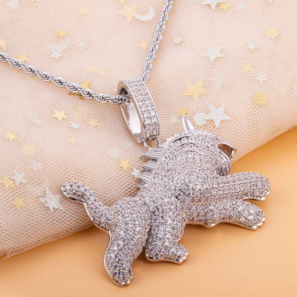 Hip Hop Leopard Pendant Necklace with Full Zircon for Men - Stylish Jewelry for Trendsetters