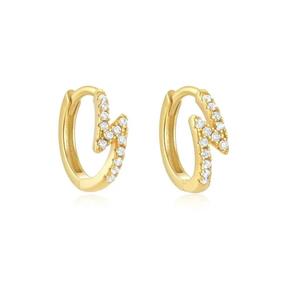 925 Lightning Mini Hoop Earring