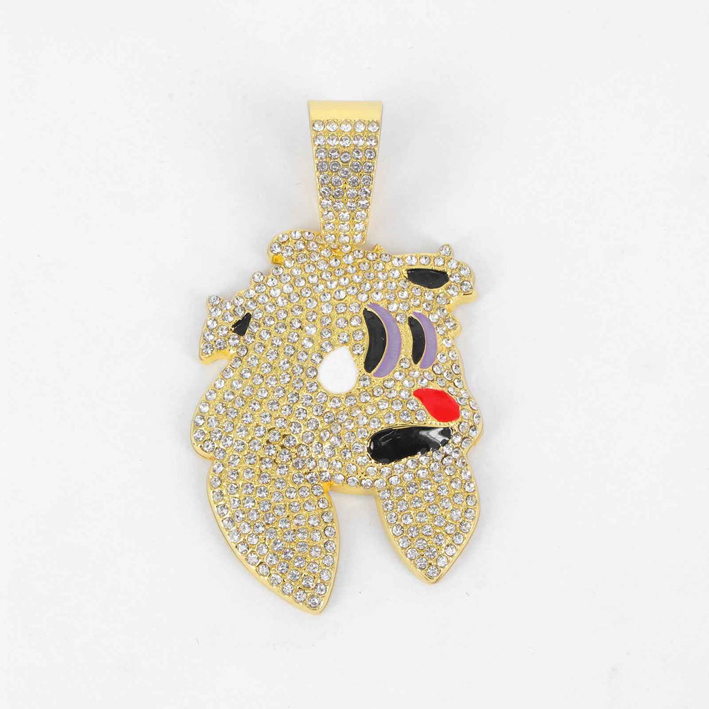 Jewelry Fashion Rabbit Head Pendant Necklace with High-Grade Cuban Chain for a Stylish Look