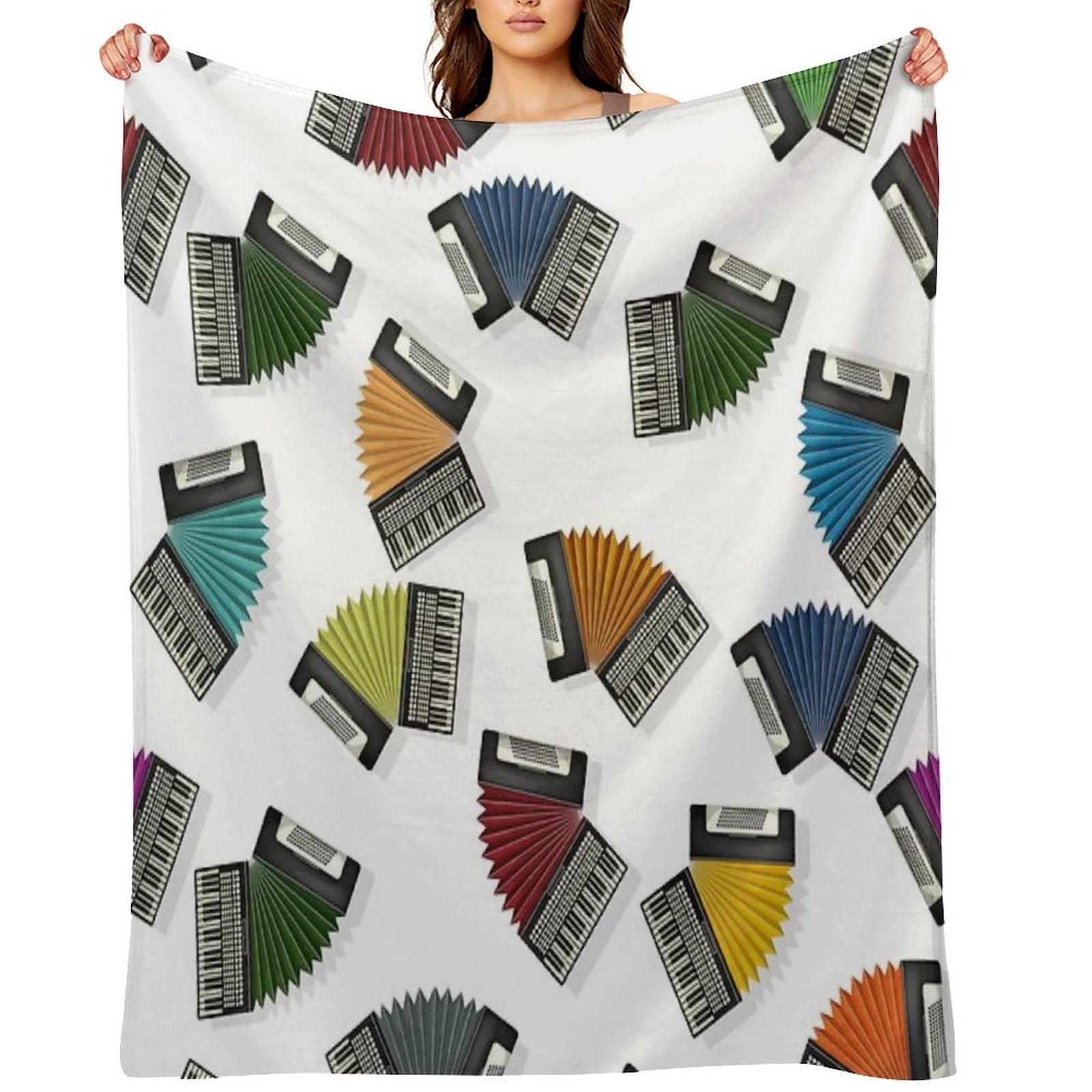Accordions Throw Blanket