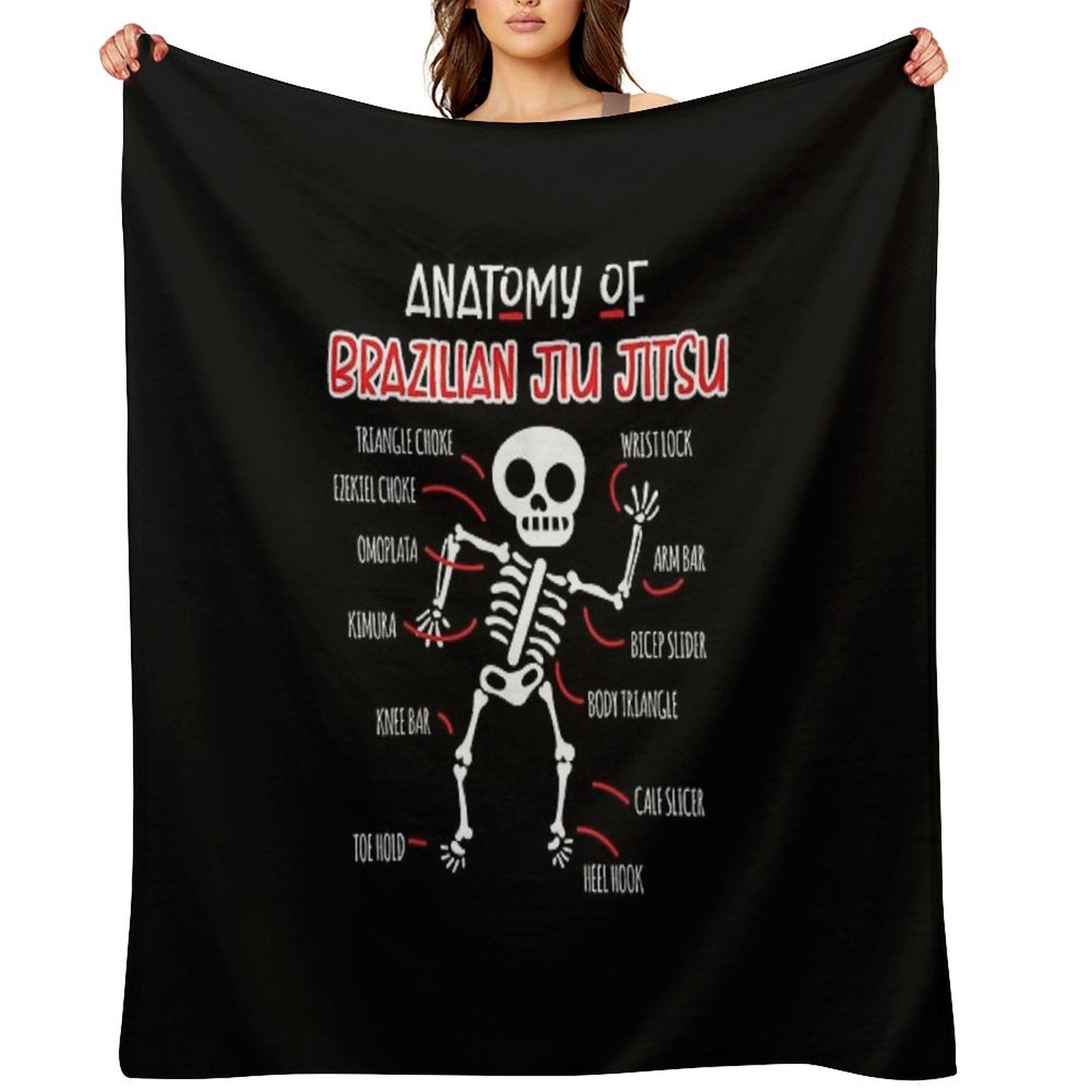 Jiu Jitsu Funny BJJ Gifts Throw Blanket