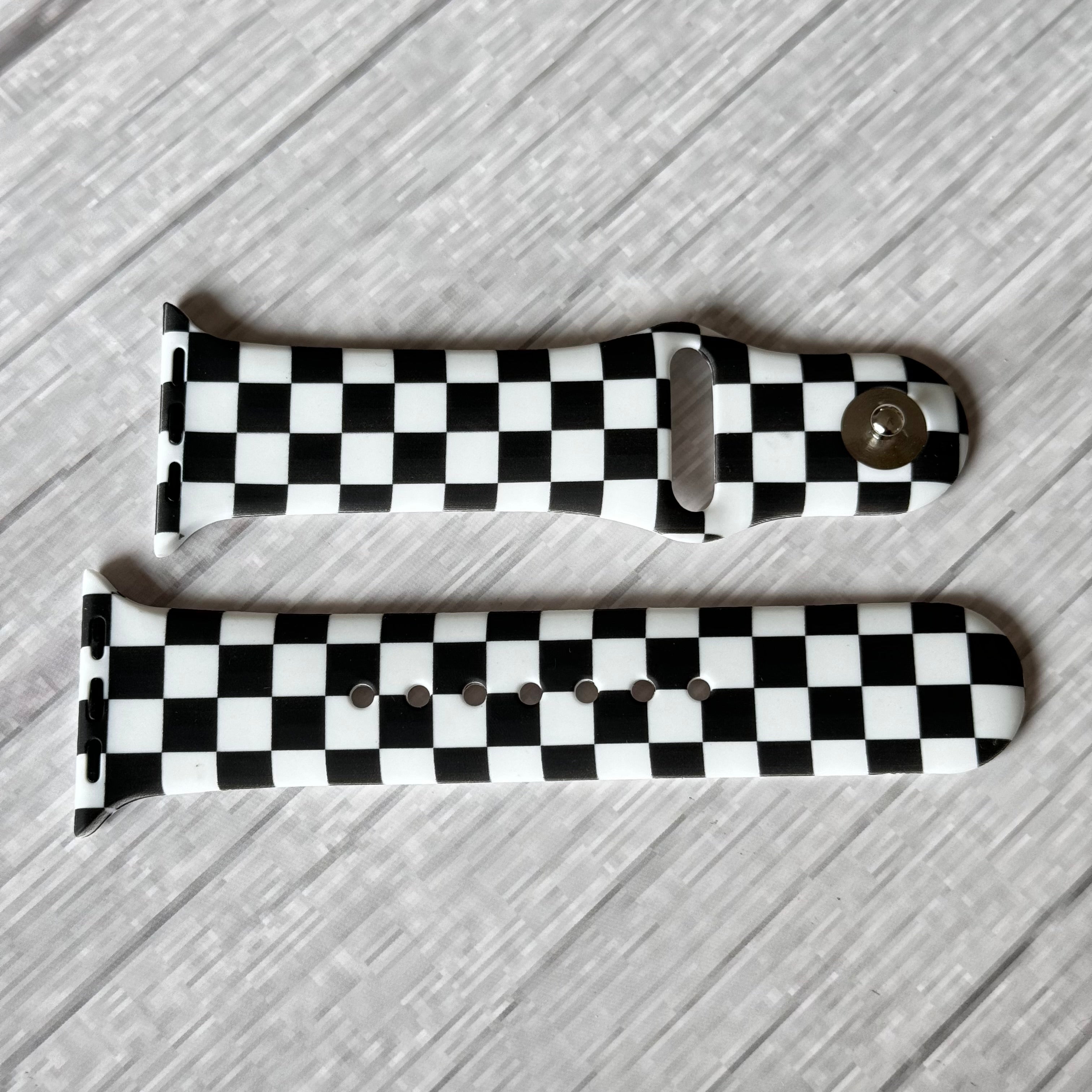 Apple Watch Band - BLACK &amp;amp; WHITE CHECKERS